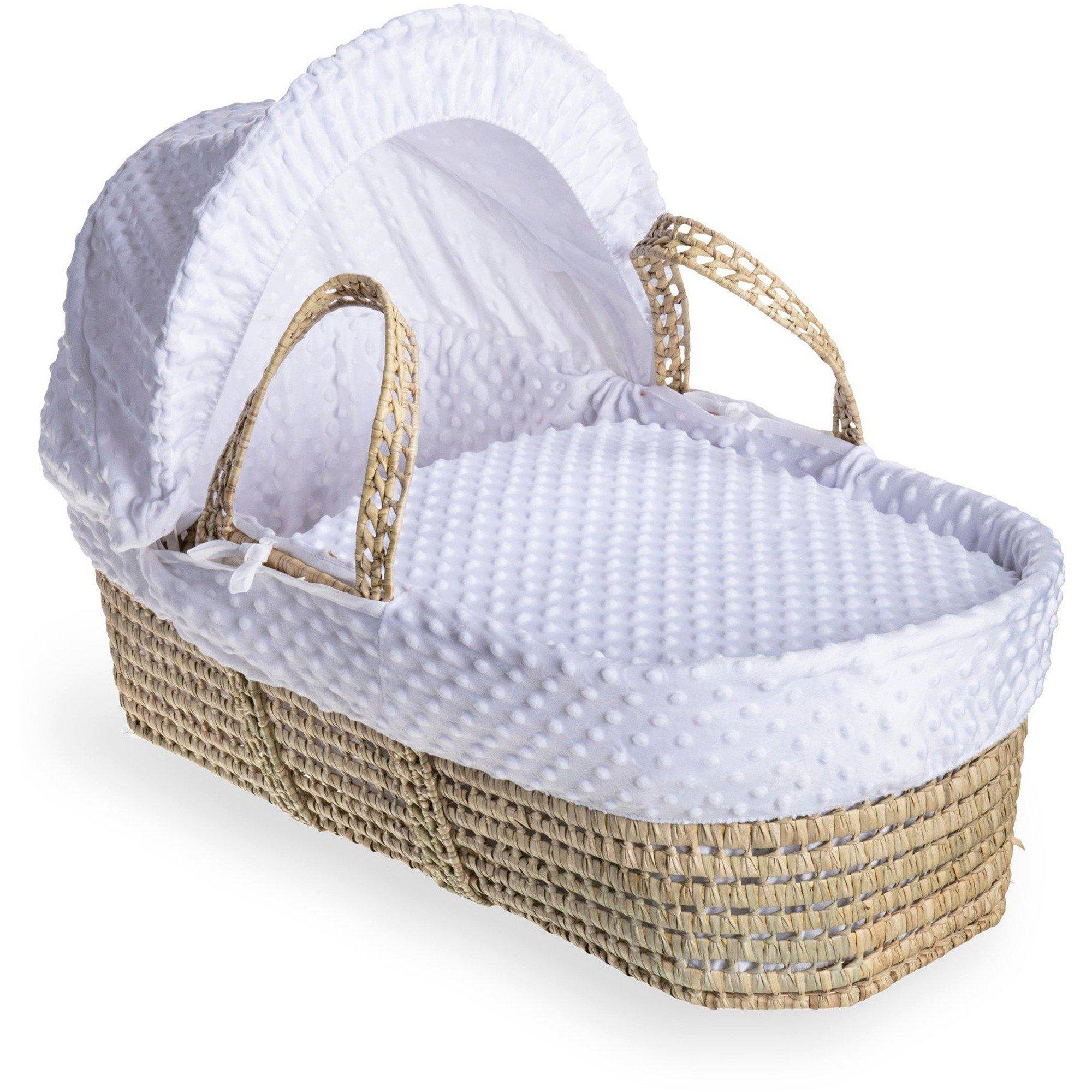 White - Clair De Lune - Clair de Lune Dimple Palm Moses Basket - 2