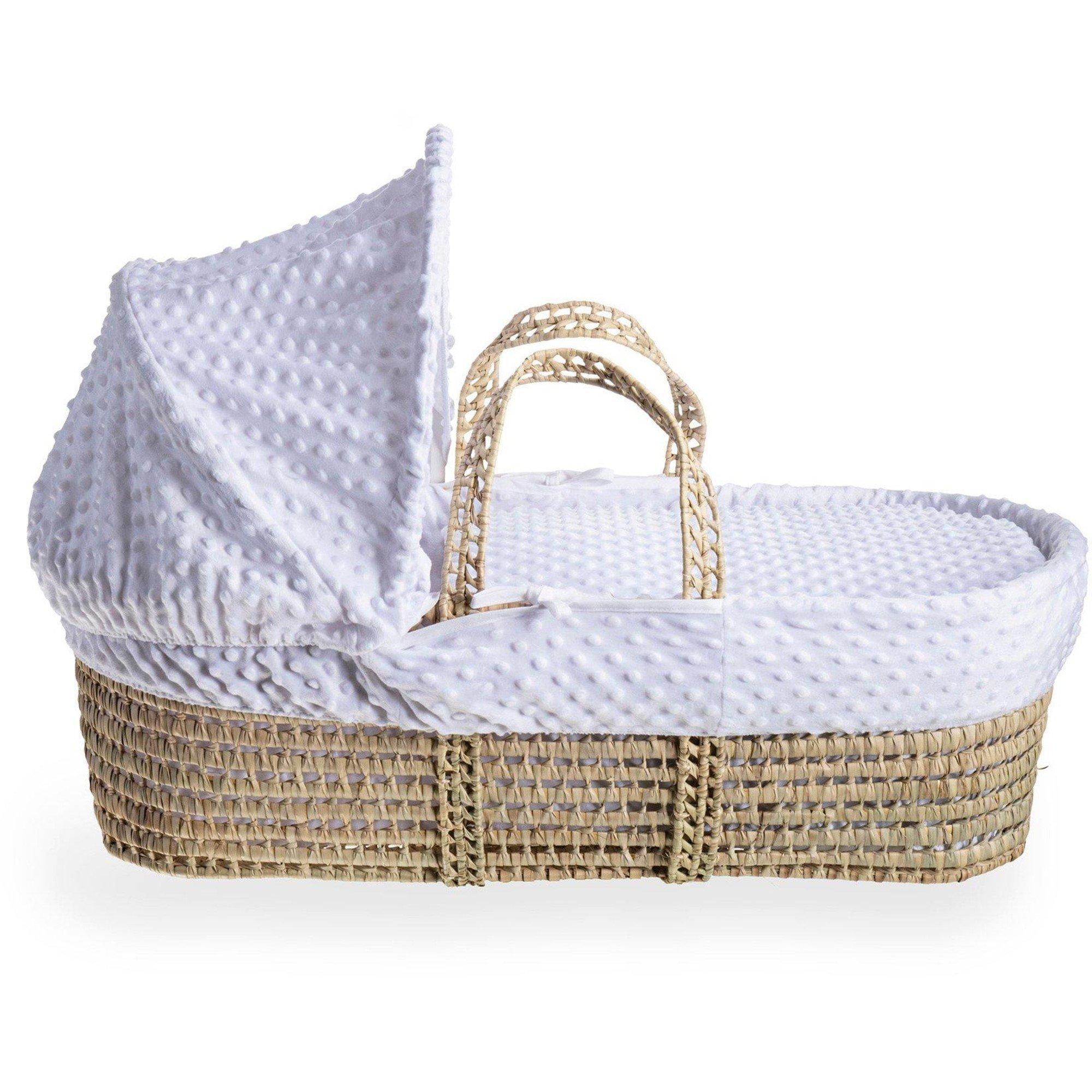 White - Clair De Lune - Clair de Lune Dimple Palm Moses Basket - 3