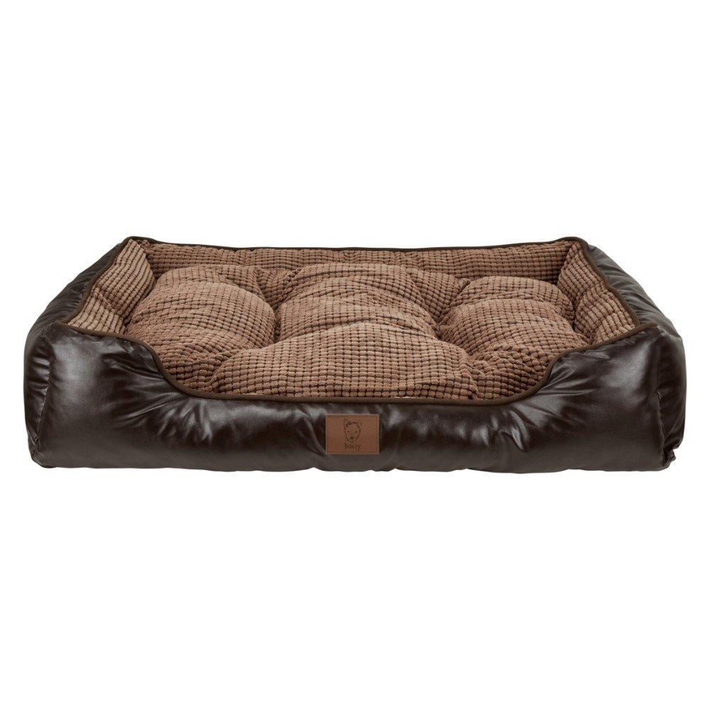 Brown - Bunty - Bunty Tuscan Faux Leather Dog Bed - Brown - 7