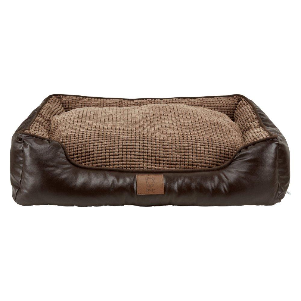 Brown - Bunty - Bunty Tuscan Faux Leather Dog Bed - Brown - 8