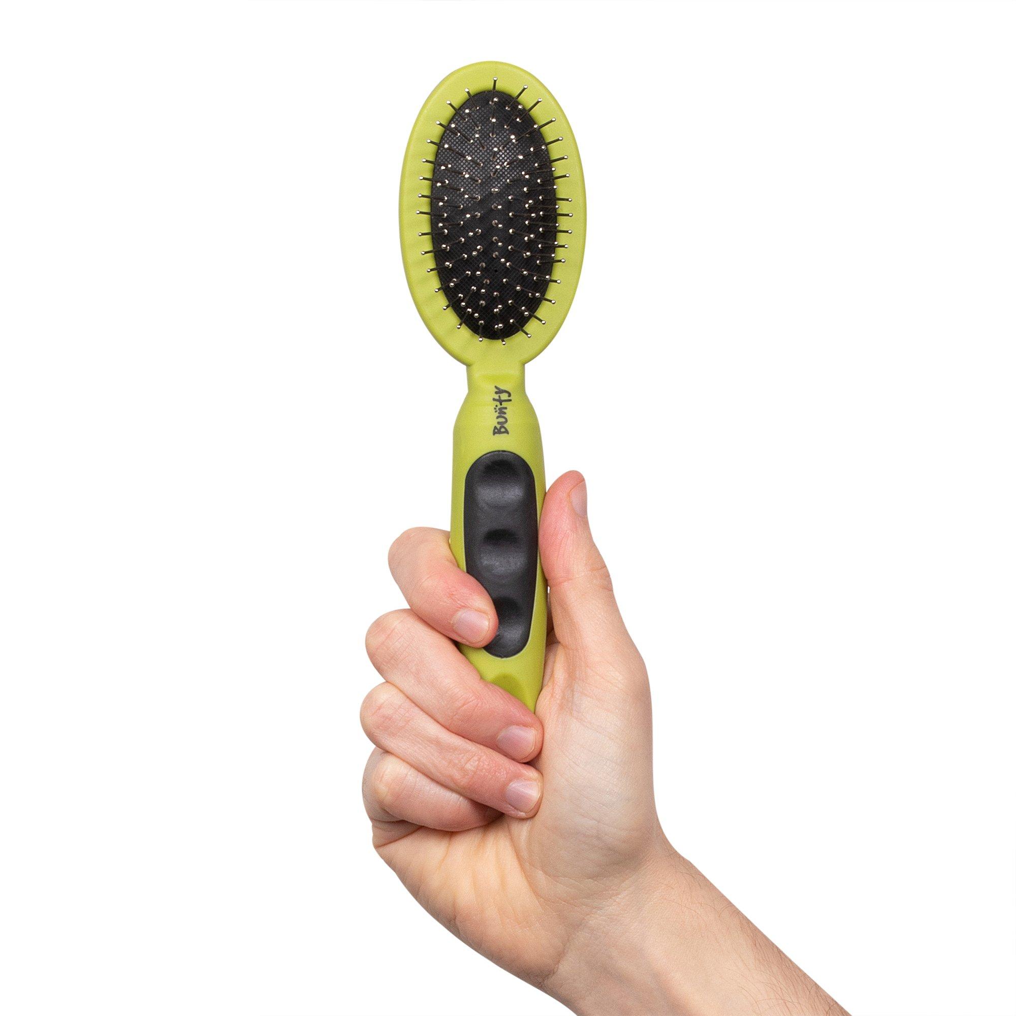 Green - Bunty - Bunty Pin & Bristle Dog Cat Pet Grooming Brush - 1