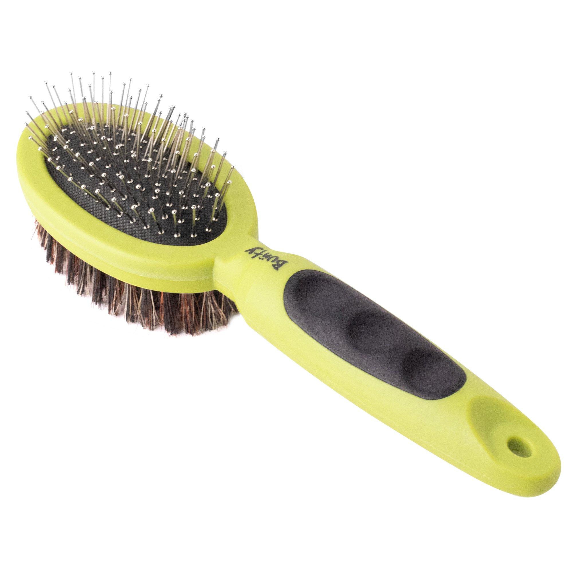 Green - Bunty - Bunty Pin & Bristle Dog Cat Pet Grooming Brush - 5