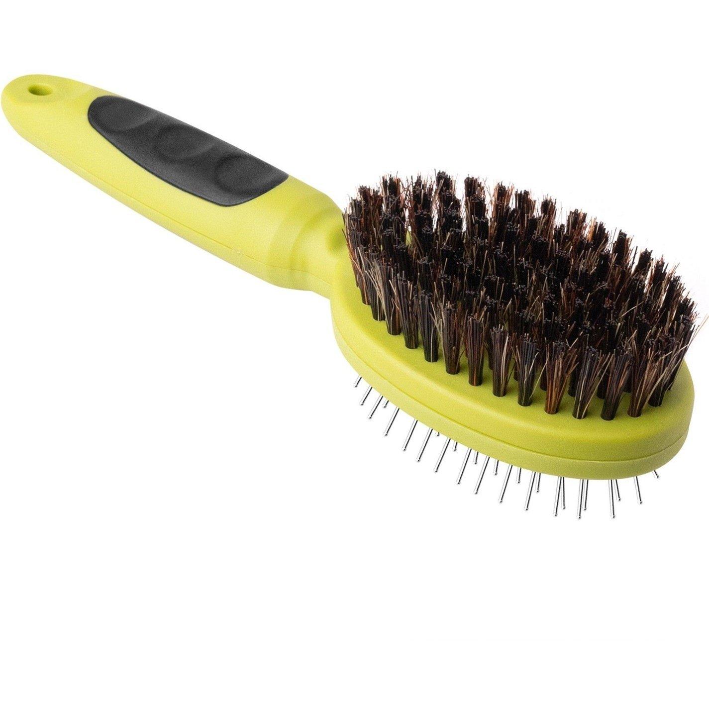 Green - Bunty - Bunty Pin & Bristle Dog Cat Pet Grooming Brush - 6