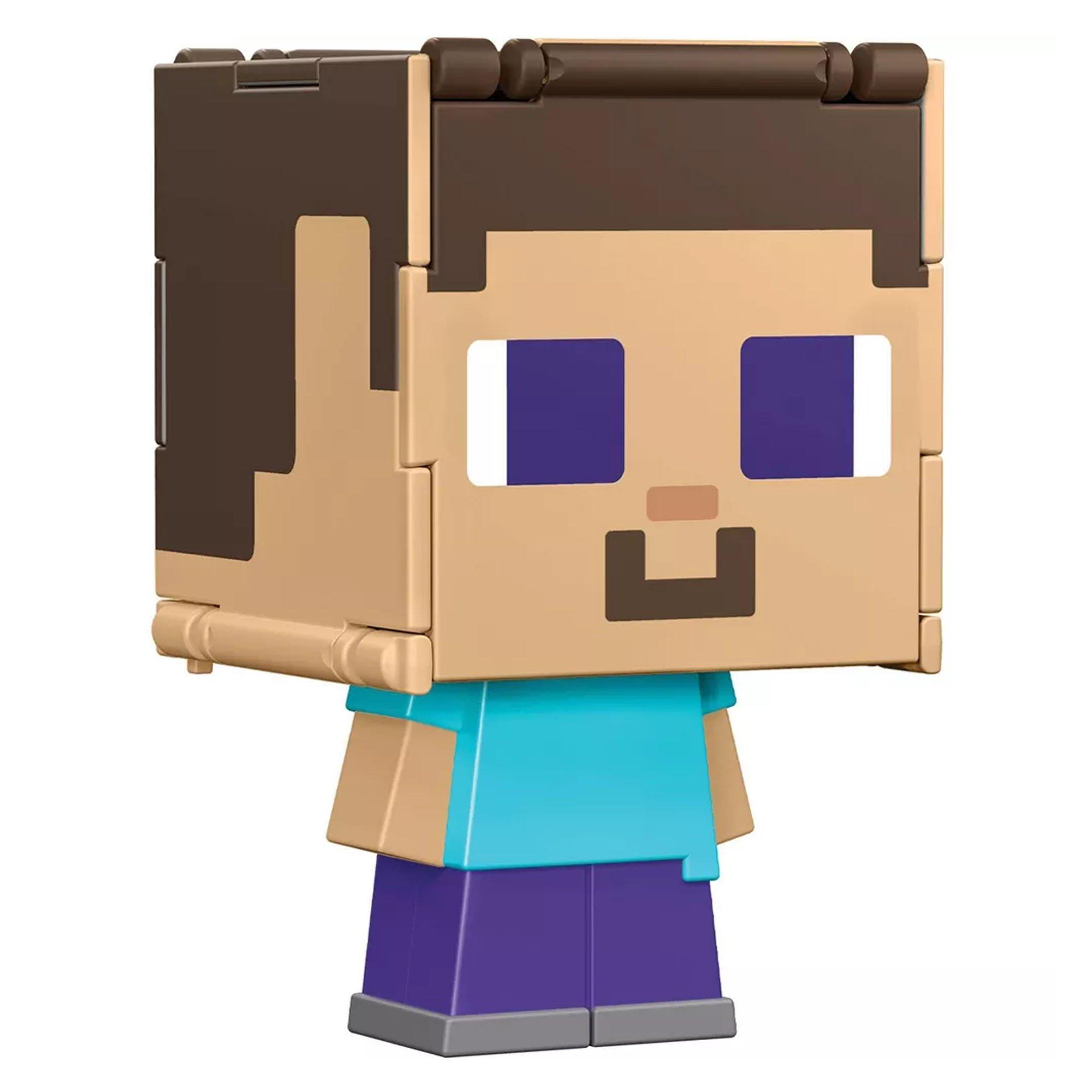 None - Minecraft - Flippin' Figs Steve in Iron Armor Action Figure - 4