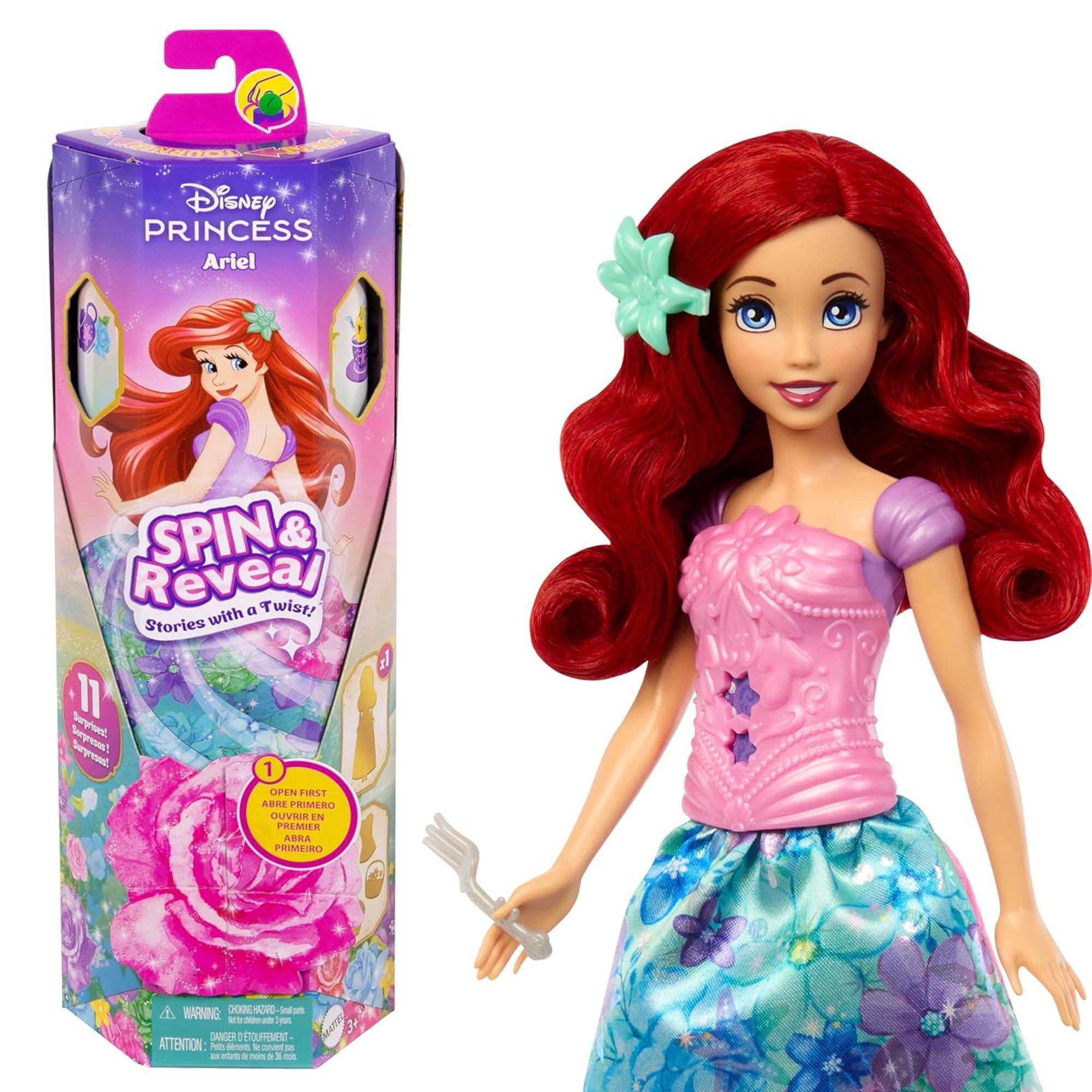 None - Disney - Princess Spin & Reveal Ariel Doll - 1