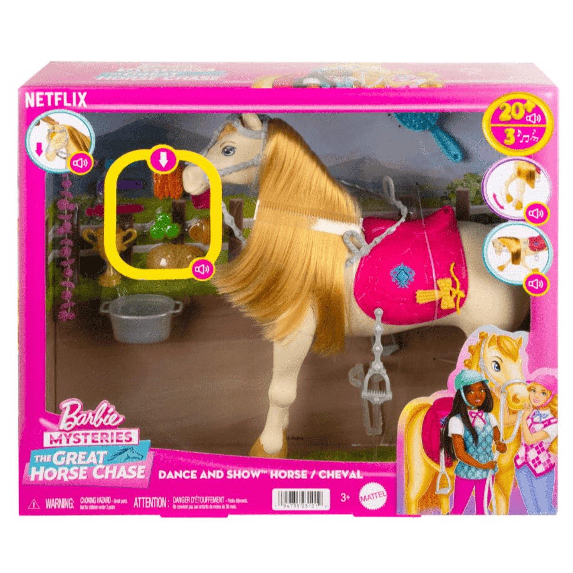 Barbie Mysteries the Great Horse Chase Interactive Toy Horse with Sounds Music & Accessories Set