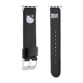 Hello Kitty GAME Apple Watch Grained Leather Strap Logo Black