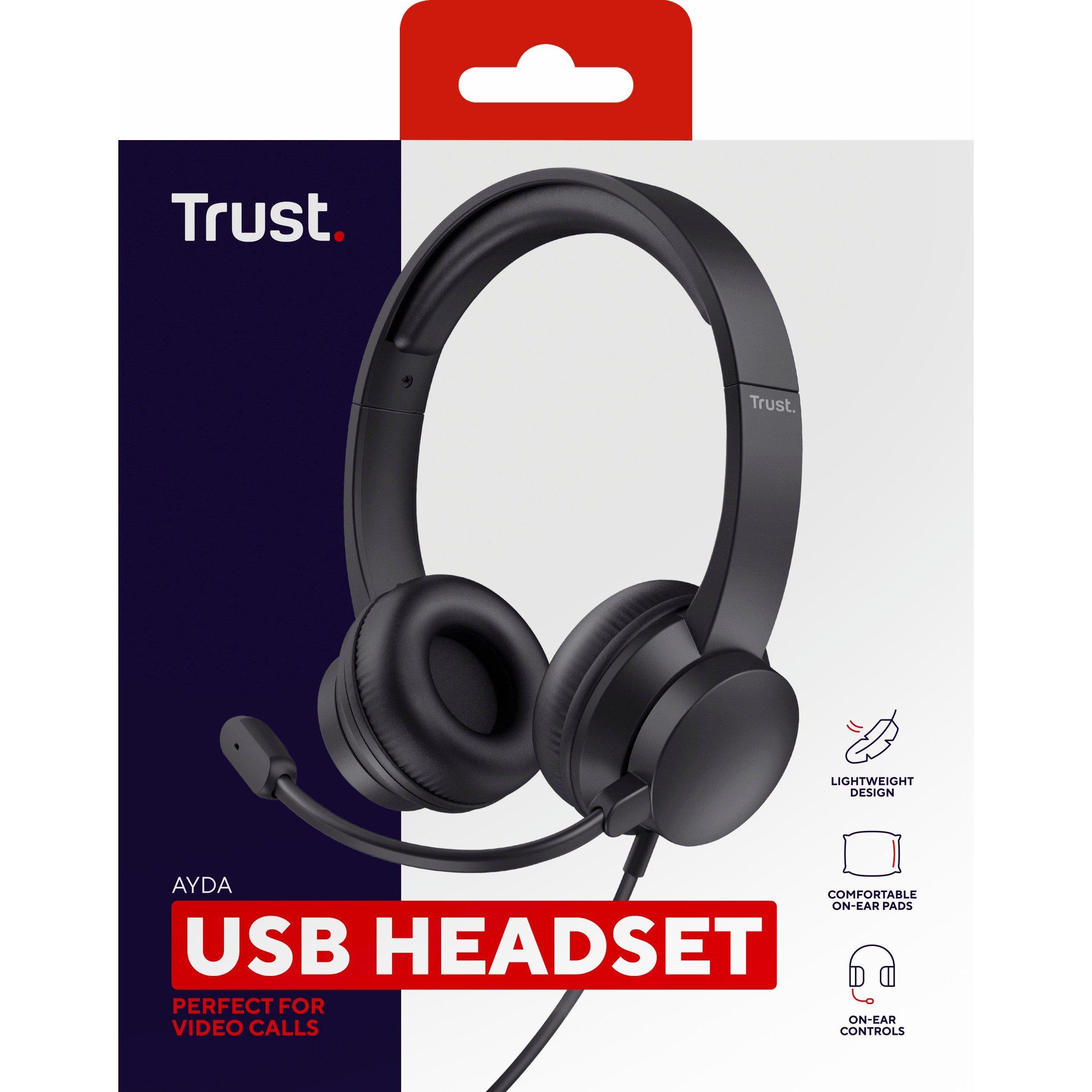 Crna - Trust - Trust Ayda PC headset - Black - 5