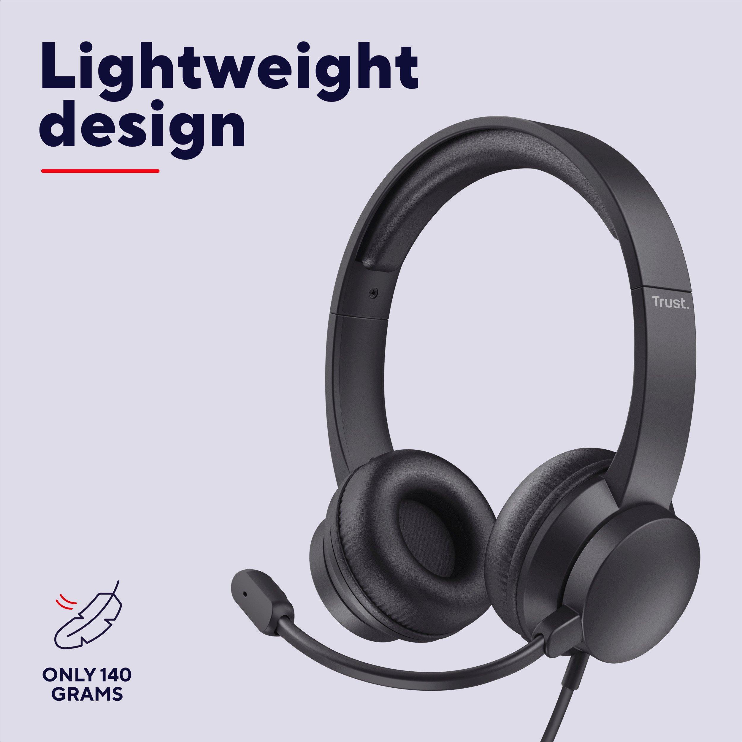 Crna - Trust - Trust Ayda PC headset - Black - 9