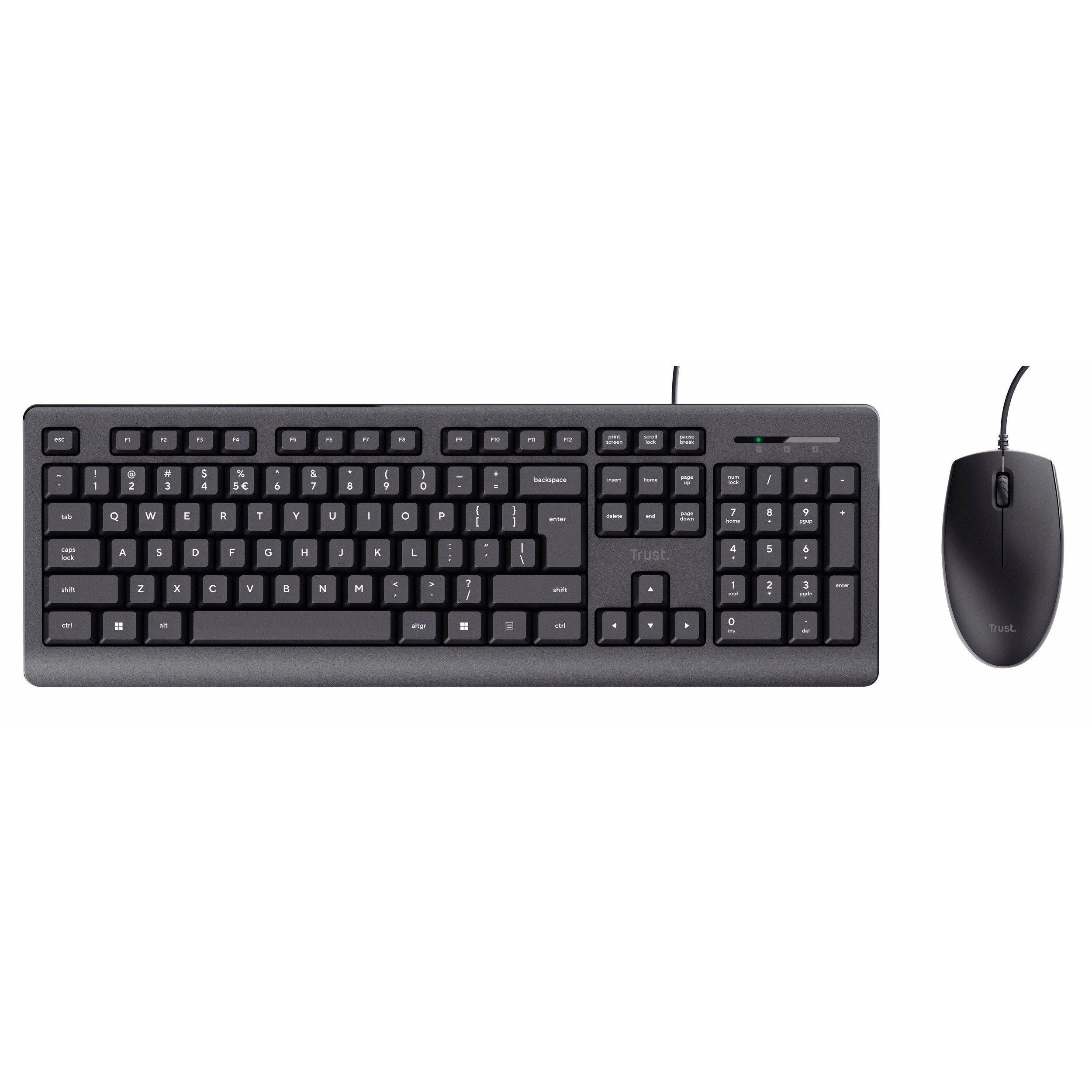 Black - Trust - Primo Wireless Mouse and Keyboard - 2
