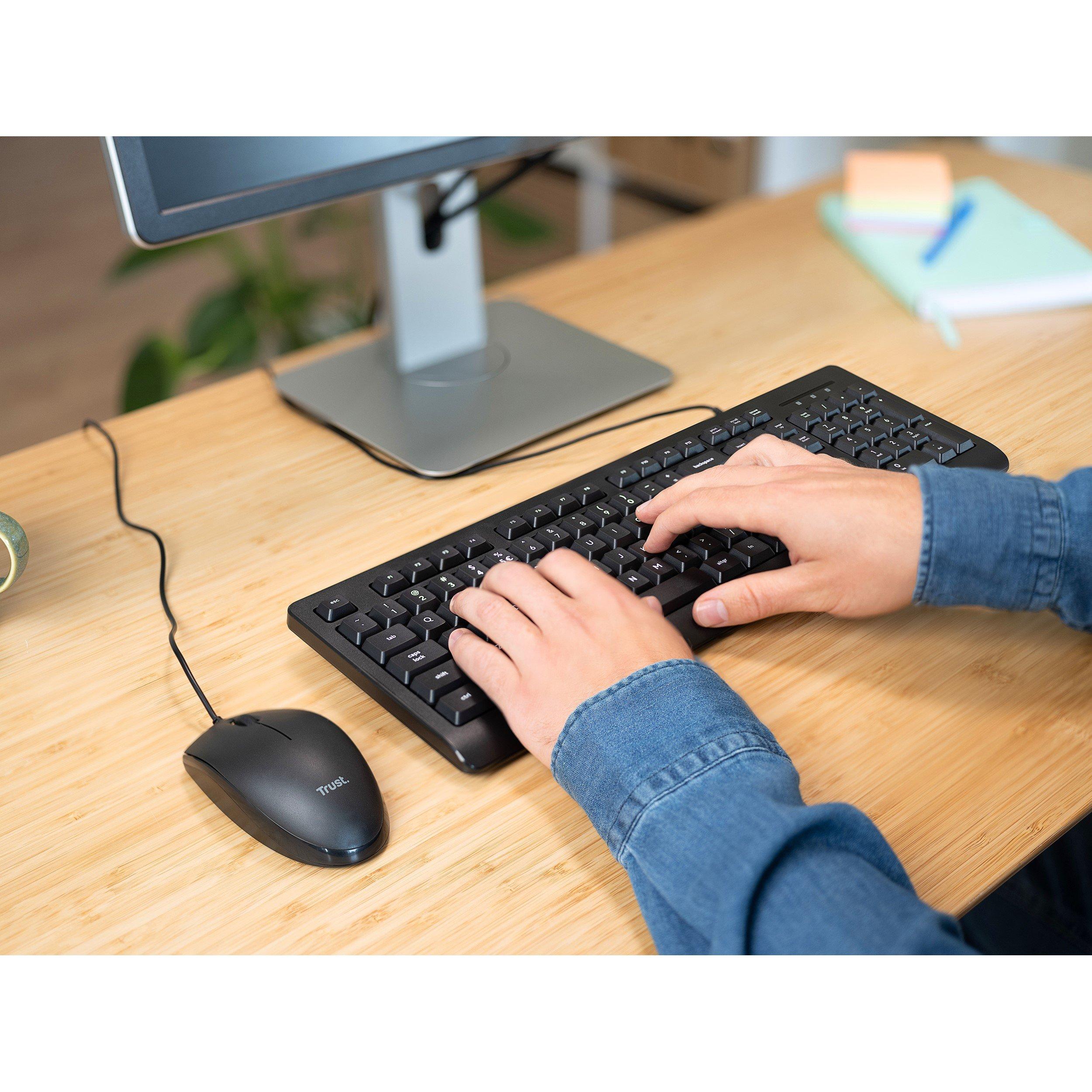 Black - Trust - Primo Wireless Mouse and Keyboard - 13