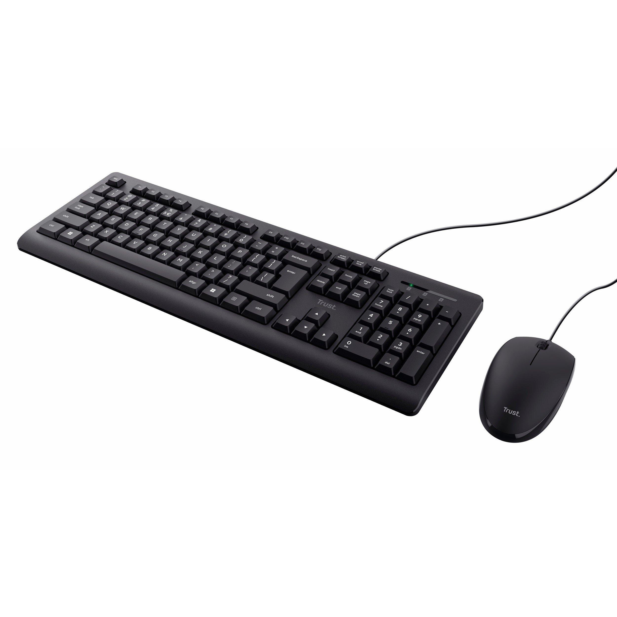 Black - Trust - Primo Wireless Mouse and Keyboard - 3
