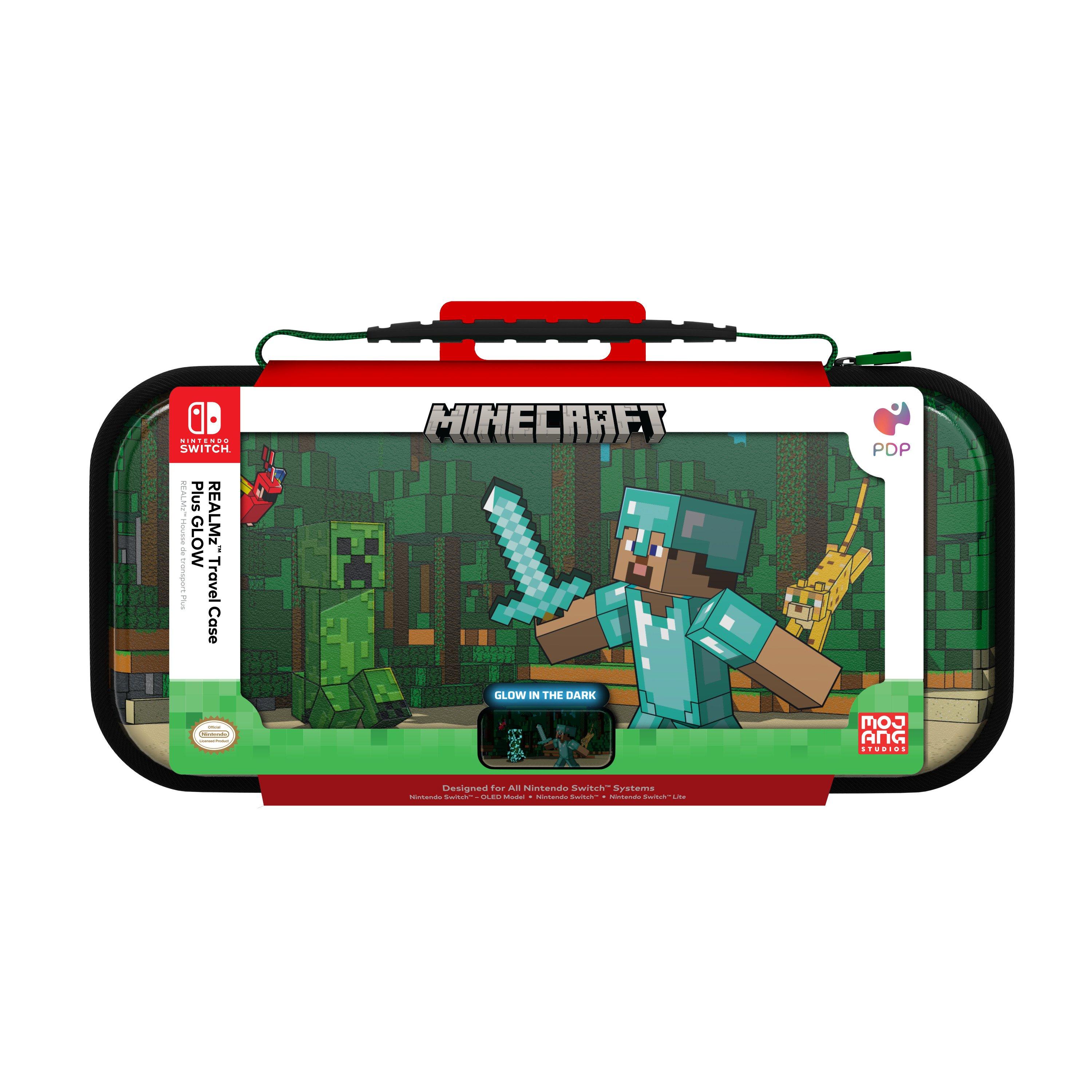 Minecraft - PDP - REALMz™ Nintendo Switch Travel Case Plus GLOW: Minecraft Forest Battle - 1