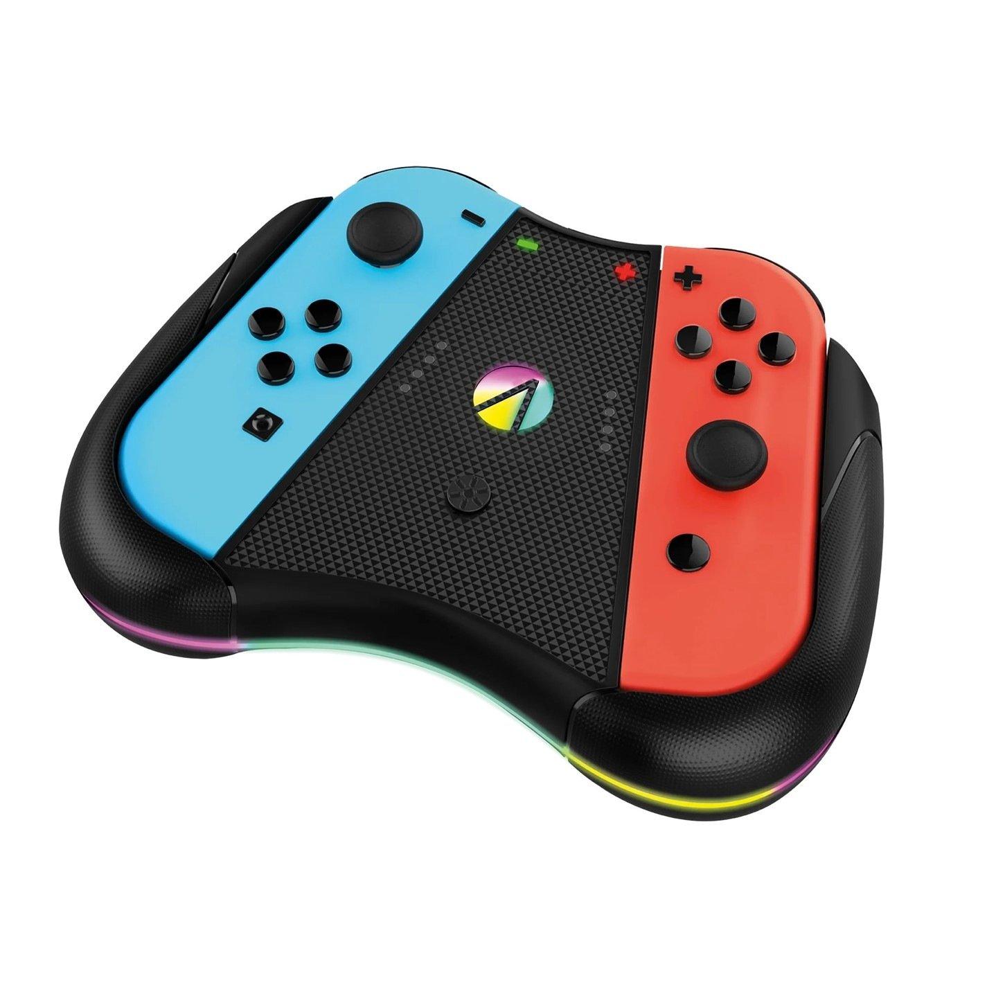 LightUp - Stealth - Light-Up Play & Charge Comfort Controller compatible with Nintendo Switch Joy-Con controllers - 1