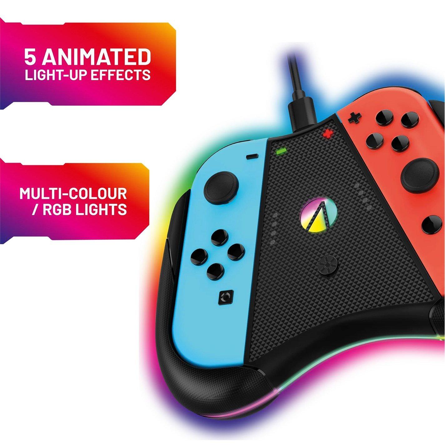 LightUp - Stealth - Light-Up Play & Charge Comfort Controller compatible with Nintendo Switch Joy-Con controllers - 5