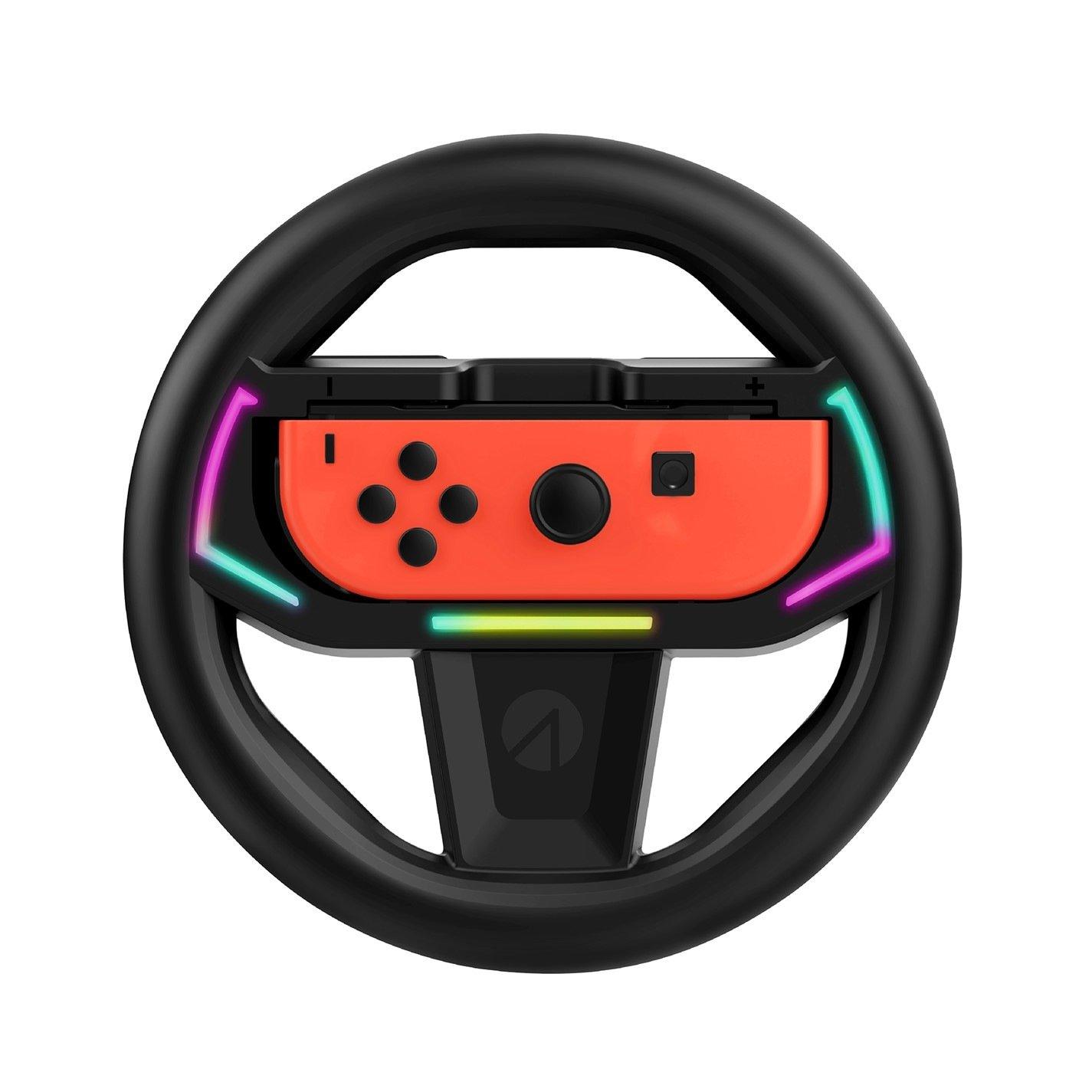 Stealth  Joy-Con Light-Up Racing Wheel - Nintendo Switch & Switch Oled - Black