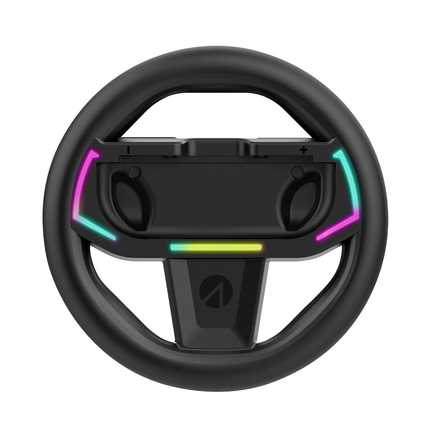 Zwart - Stealth - Joy-Con Light-Up Racing Wheel - Nintendo Switch & Switch OLED - 4