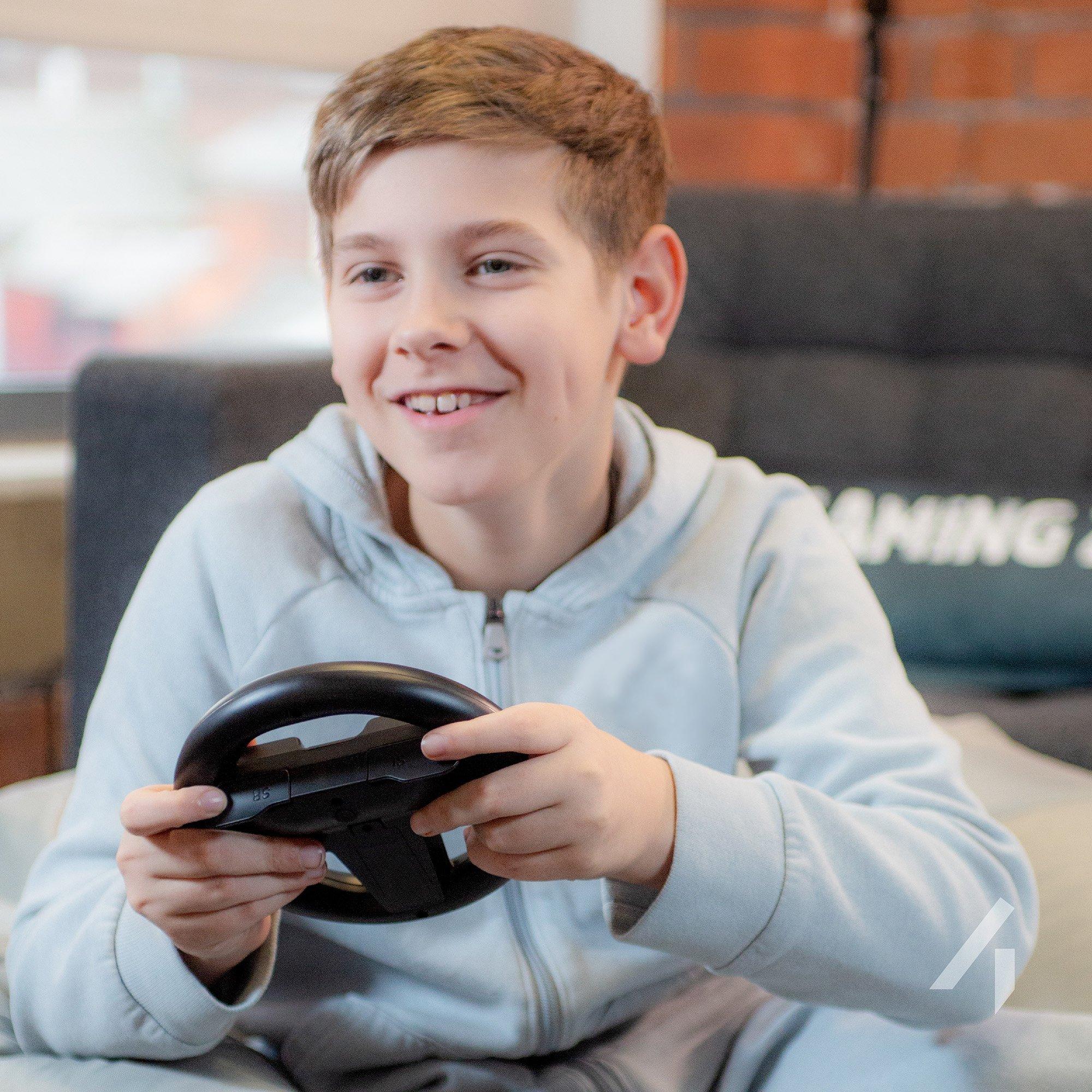 Zwart - Stealth - Joy-Con Light-Up Racing Wheel - Nintendo Switch & Switch OLED - 9