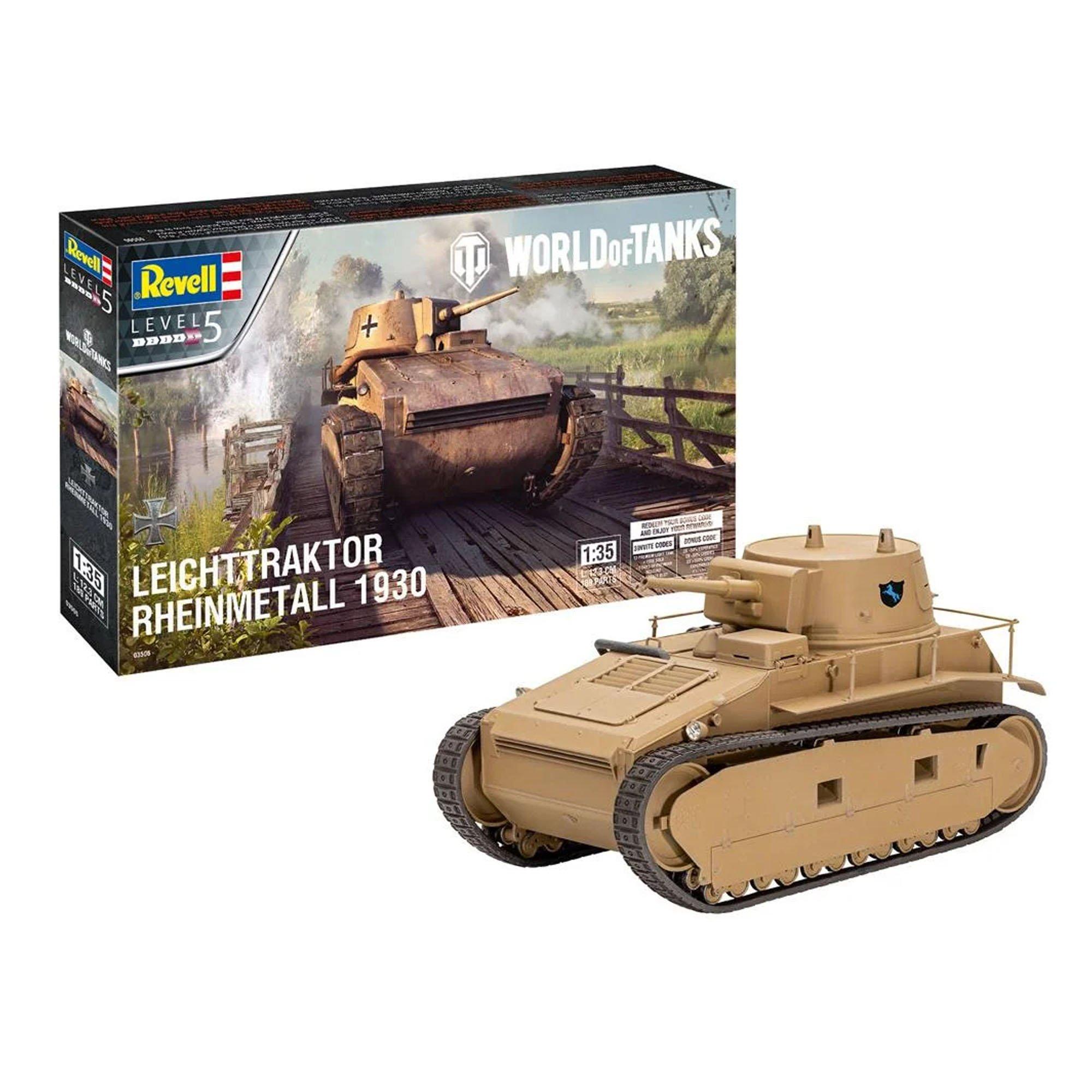 Ninguno - Revell - Plastic Model Leichttraktor Rheinmetall 1930 World of Tanks 1:35 - 1