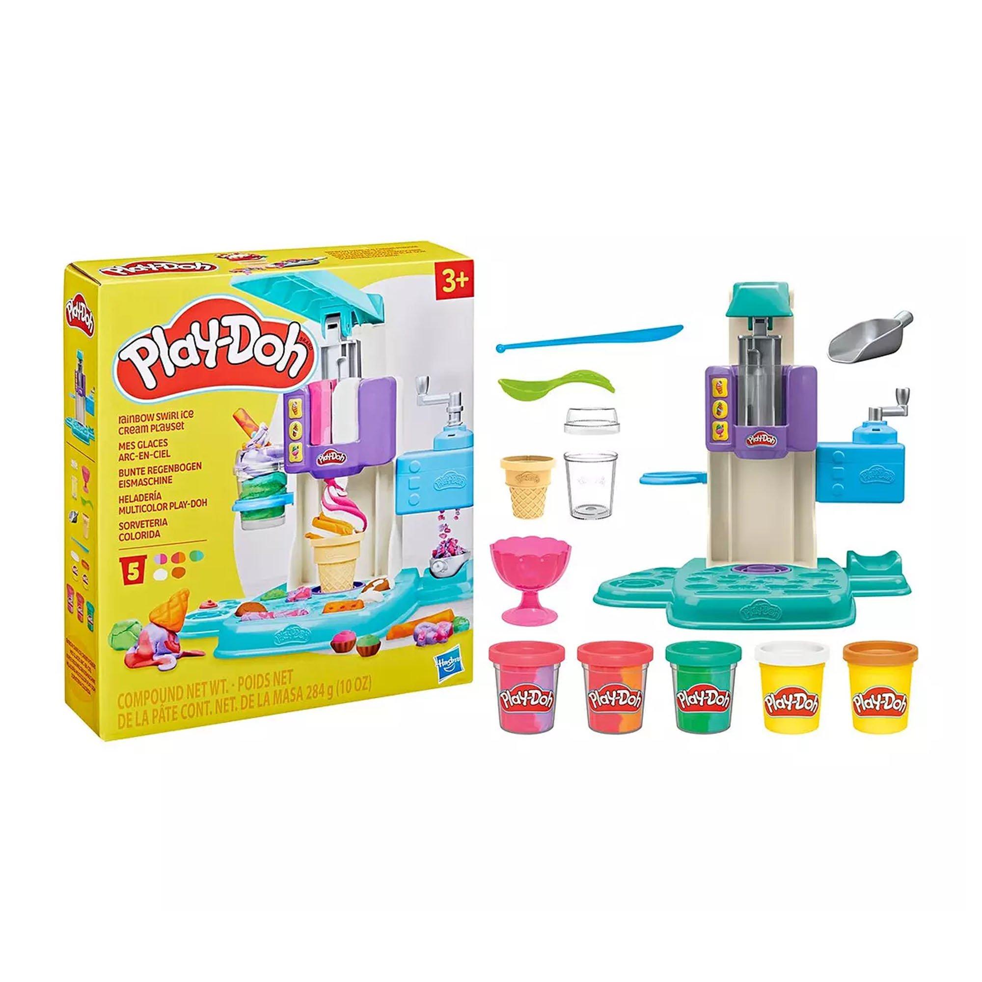 None - Play-Doh - Play Doh Rainbow Swirl Ice Cream Playset - 2