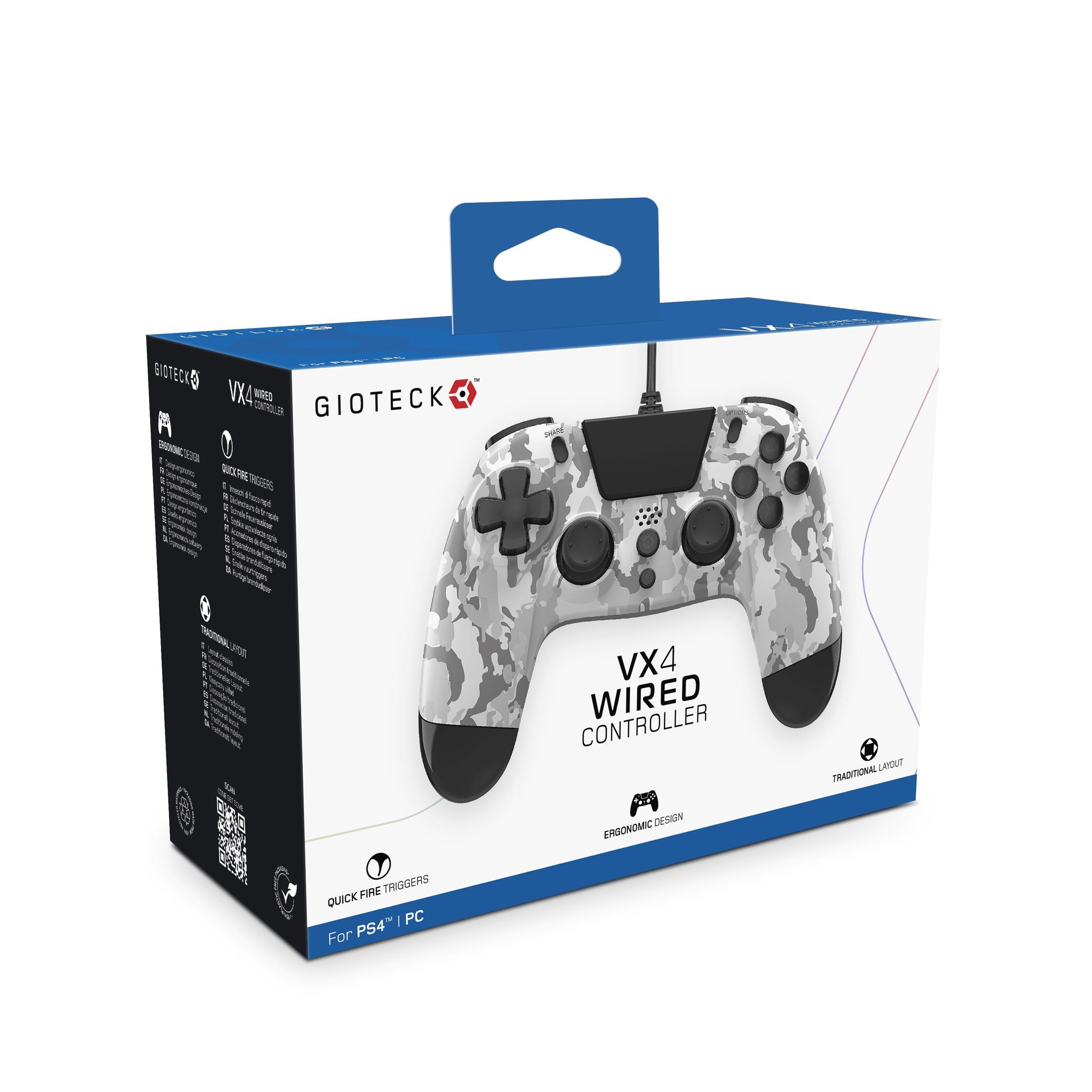 Camo Arctique - Gioteck - VX-4+ Wired PS4 Controller - White Camo - 2