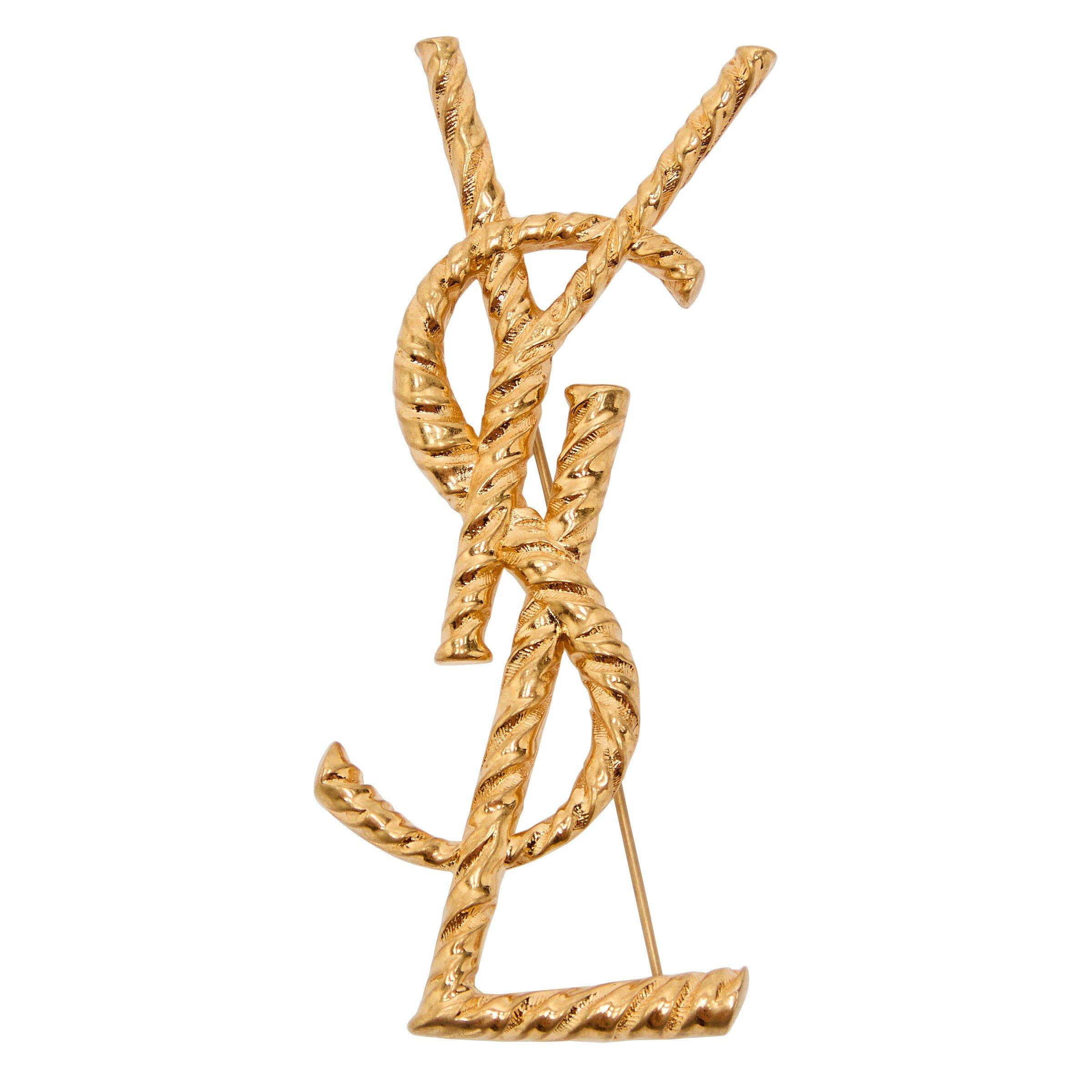 GOLD - Saint Laurent - YSL BROACH TIGREE - 1