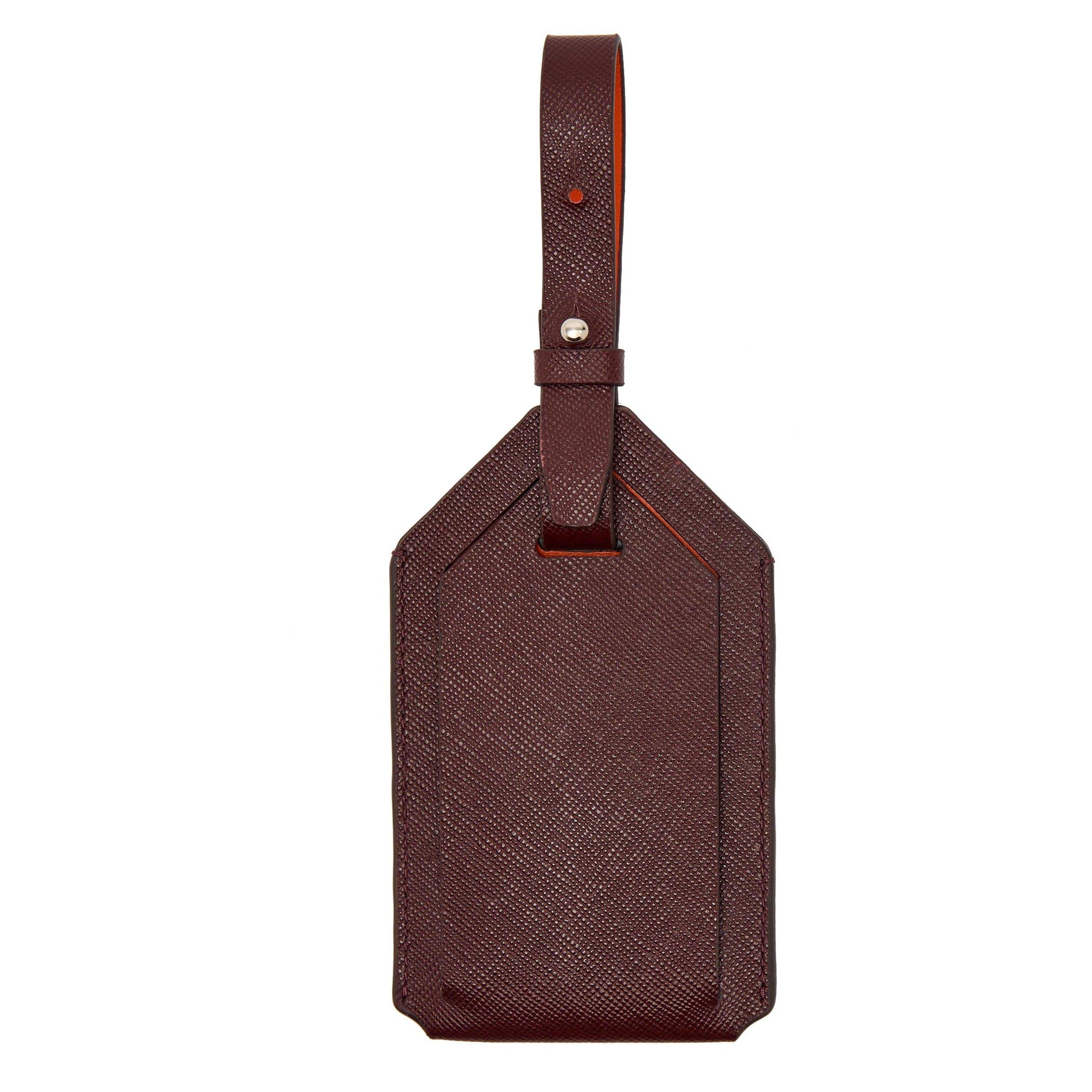 BROWN - Paul Smith - Men's Leather Luggage Tag - 2