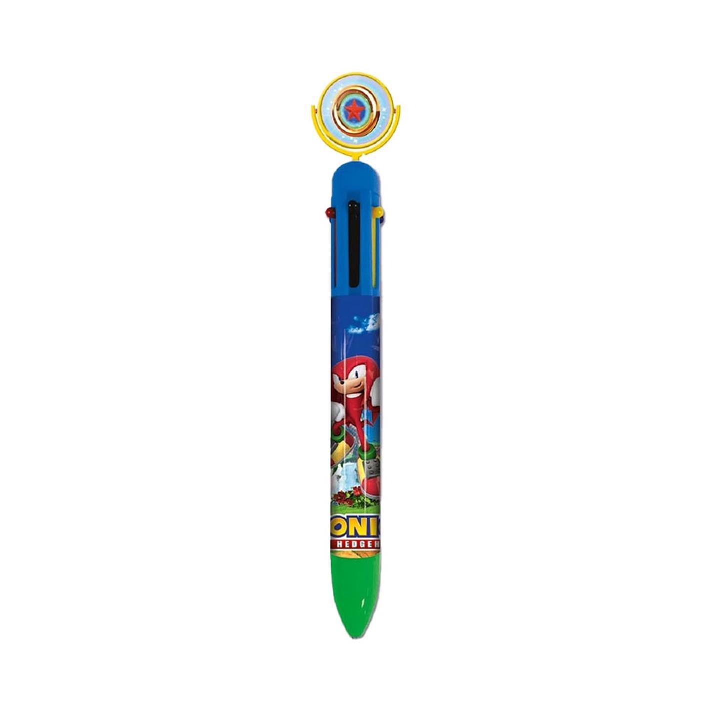 None - Sonic the Hedgehog - Ring Spin Multi Colour Pen - 1