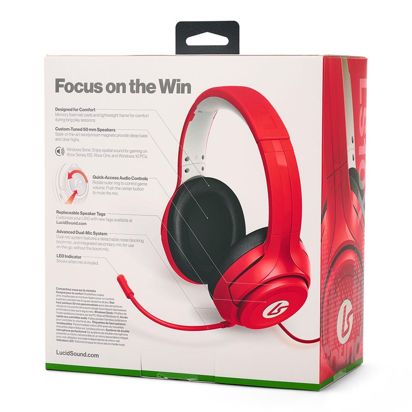 Rood - LucidSound - LS10X Wired Headset for Xbox - Red - 8