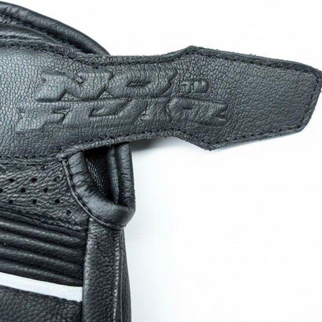 Black - No Fear - Leather Motorcycle Glove - 4