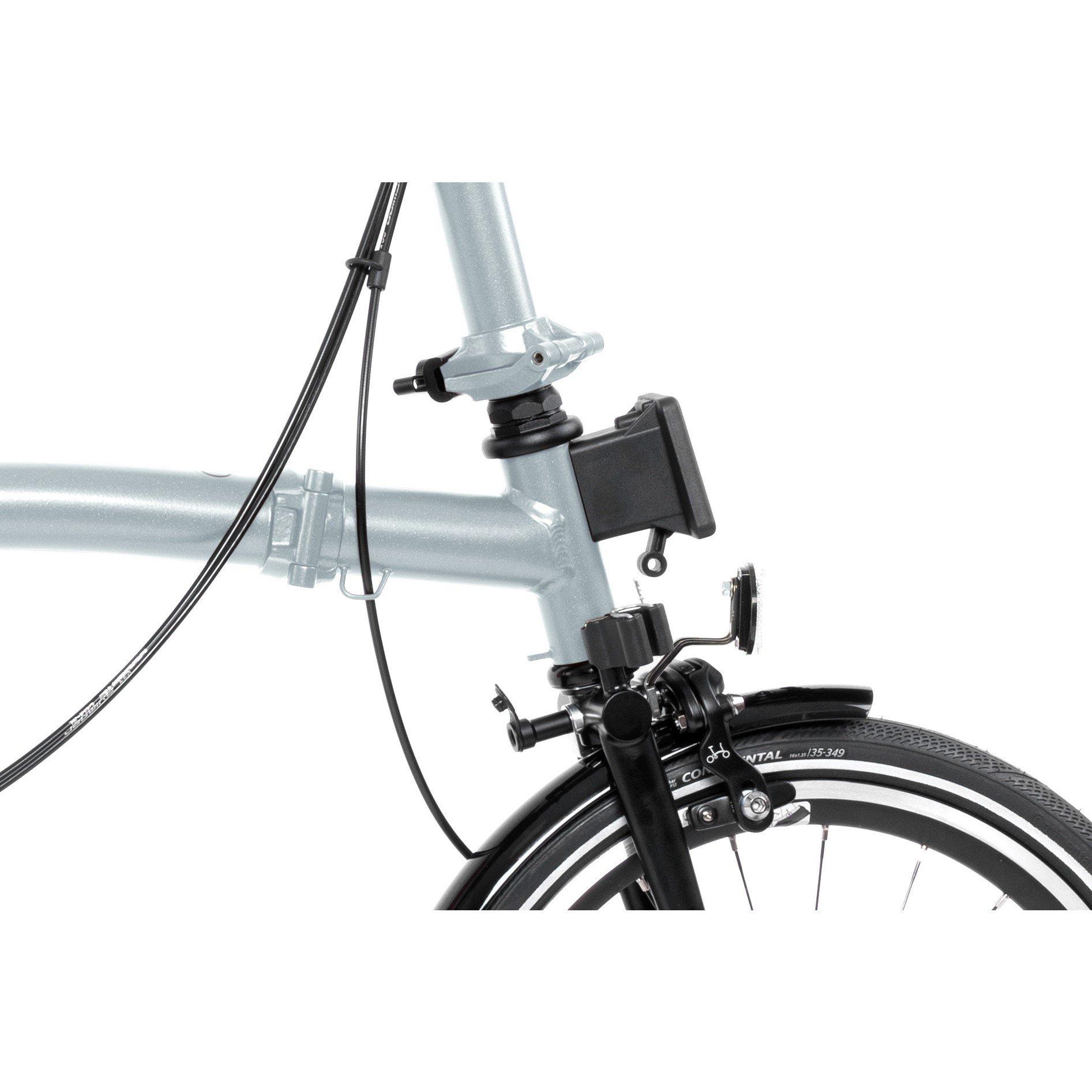Lunar Ice - Brompton - P Line 4-Speed - Mid Handlebar - Folding Superlight Bike - 7