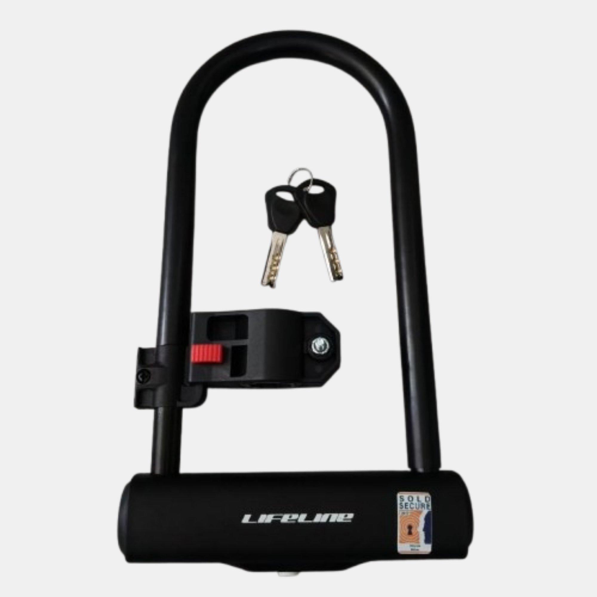 Lifeline  D Lock - Sold Secure Silver - Black