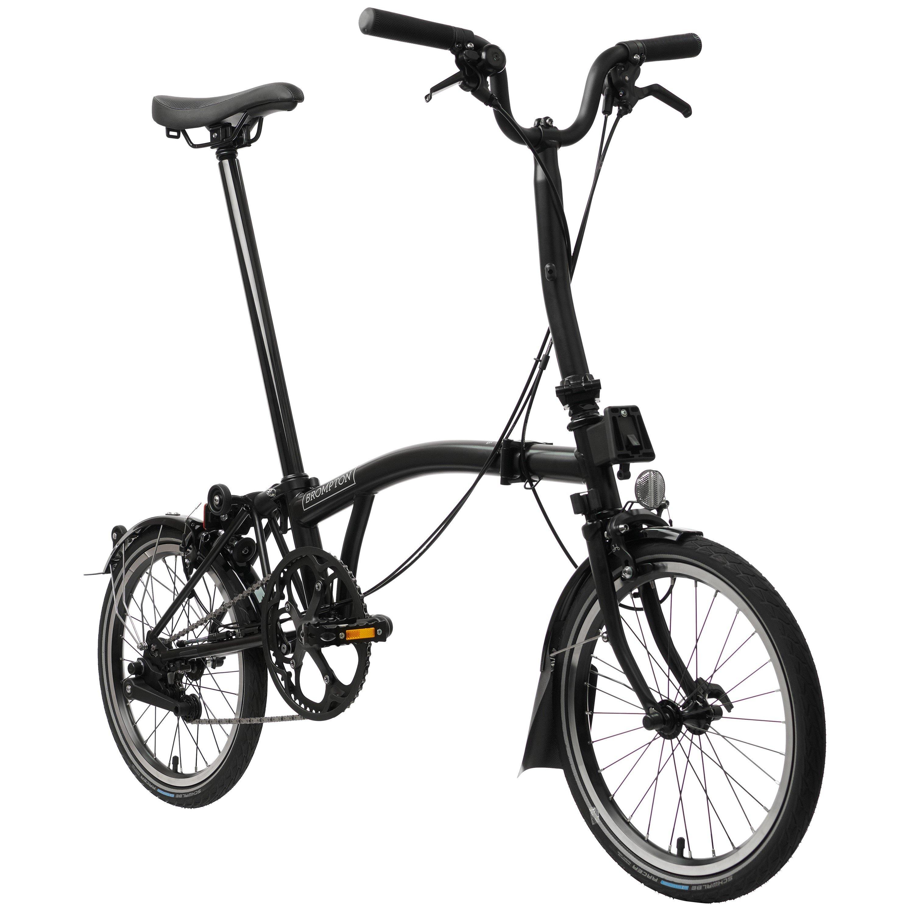 Matt Black - Brompton - C Line 2-speed - High Handlebar - Folding Bike - 2