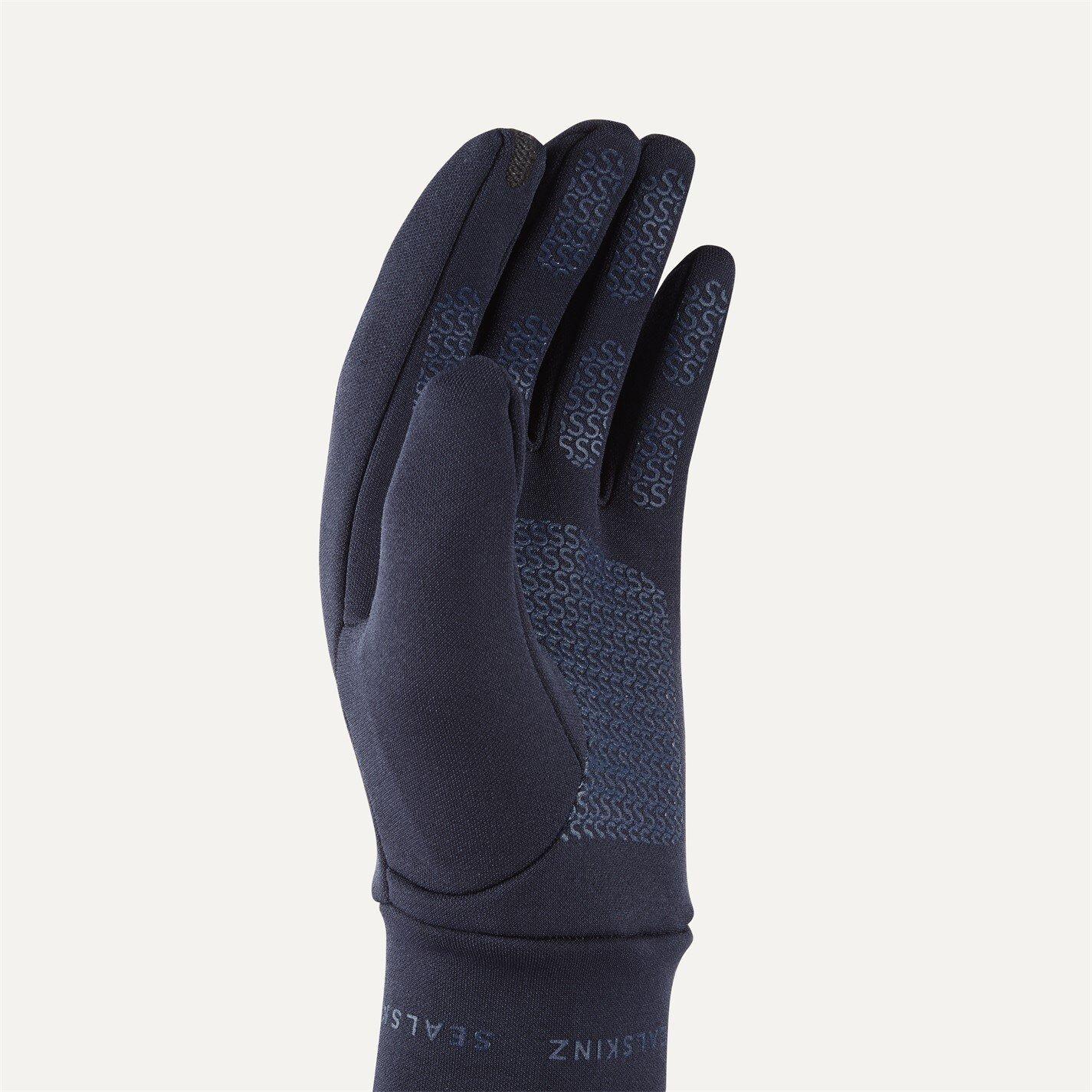Marineblå - Sealskinz - Water Repellent Nano Fleece Cycling Gloves - 3