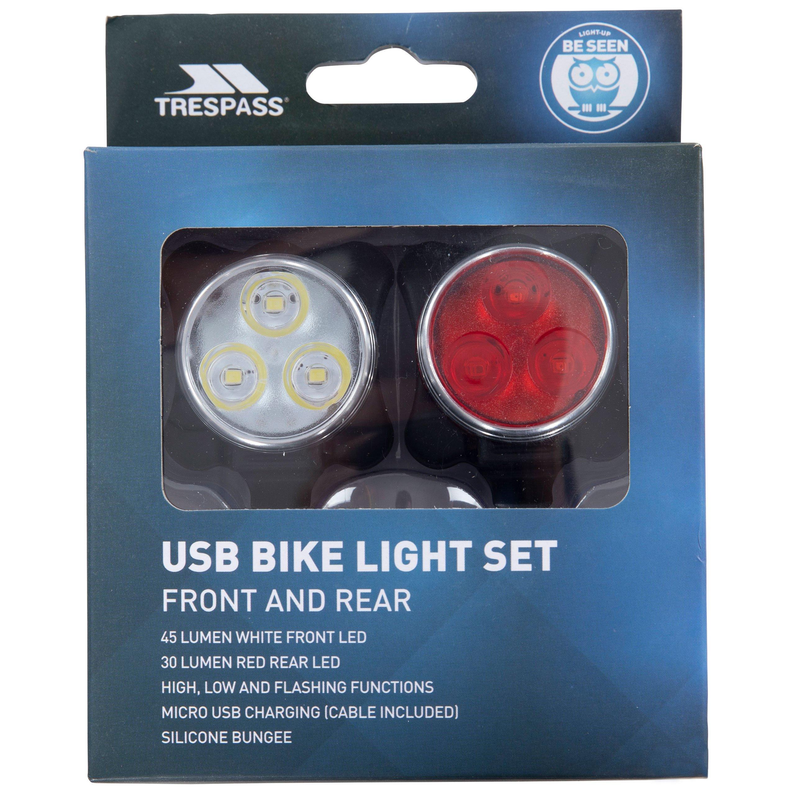 Black - Trespass - Adults Bike Cycle Light Set - 1