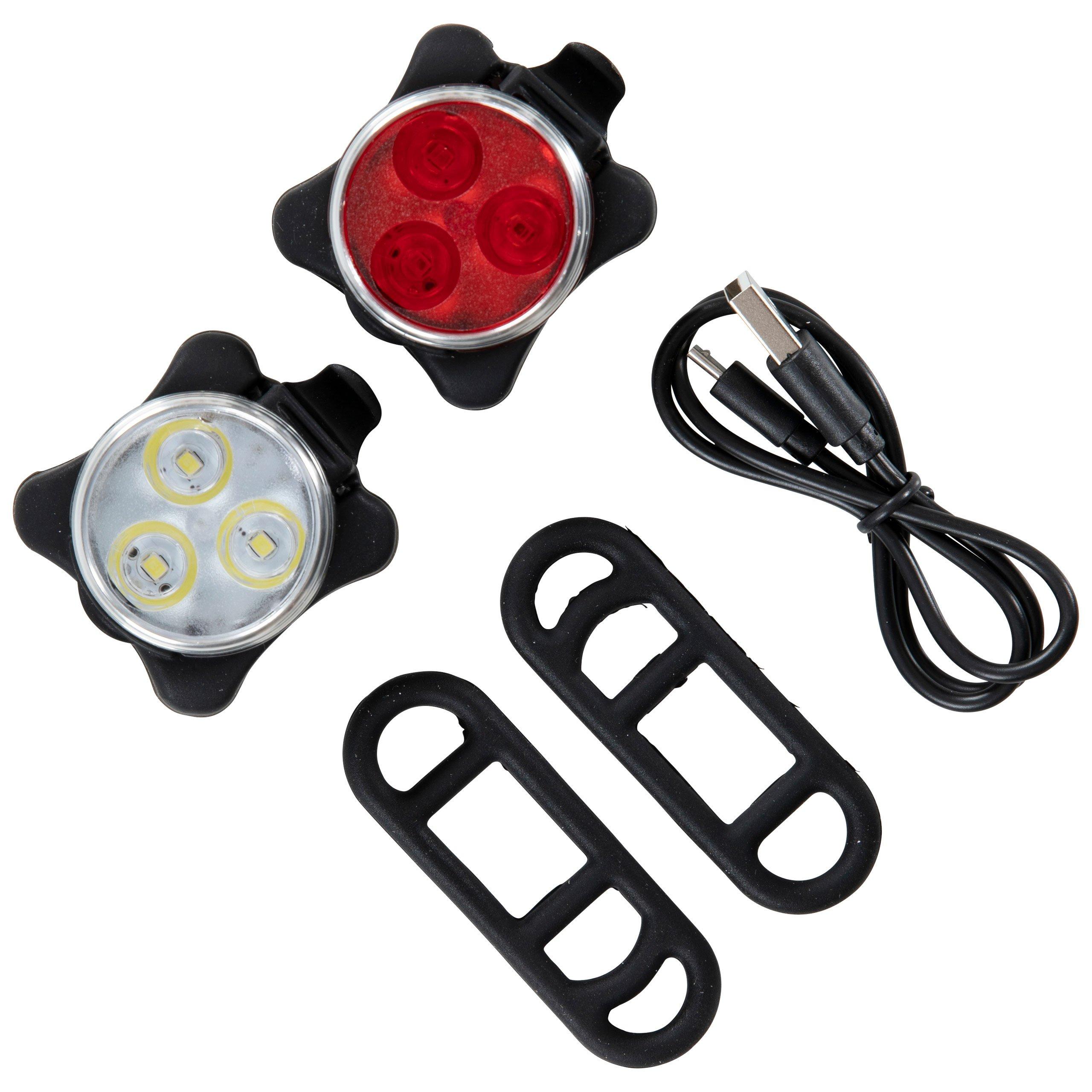 Black - Trespass - Adults Bike Cycle Light Set - 2