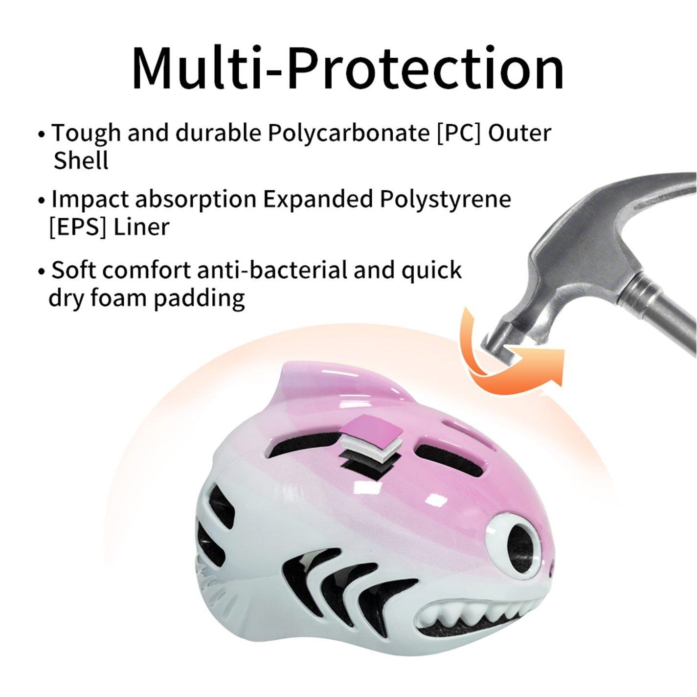 Shark Pink - Pinnacle - Pinnacle 3D Animals Helmet Junior - 6