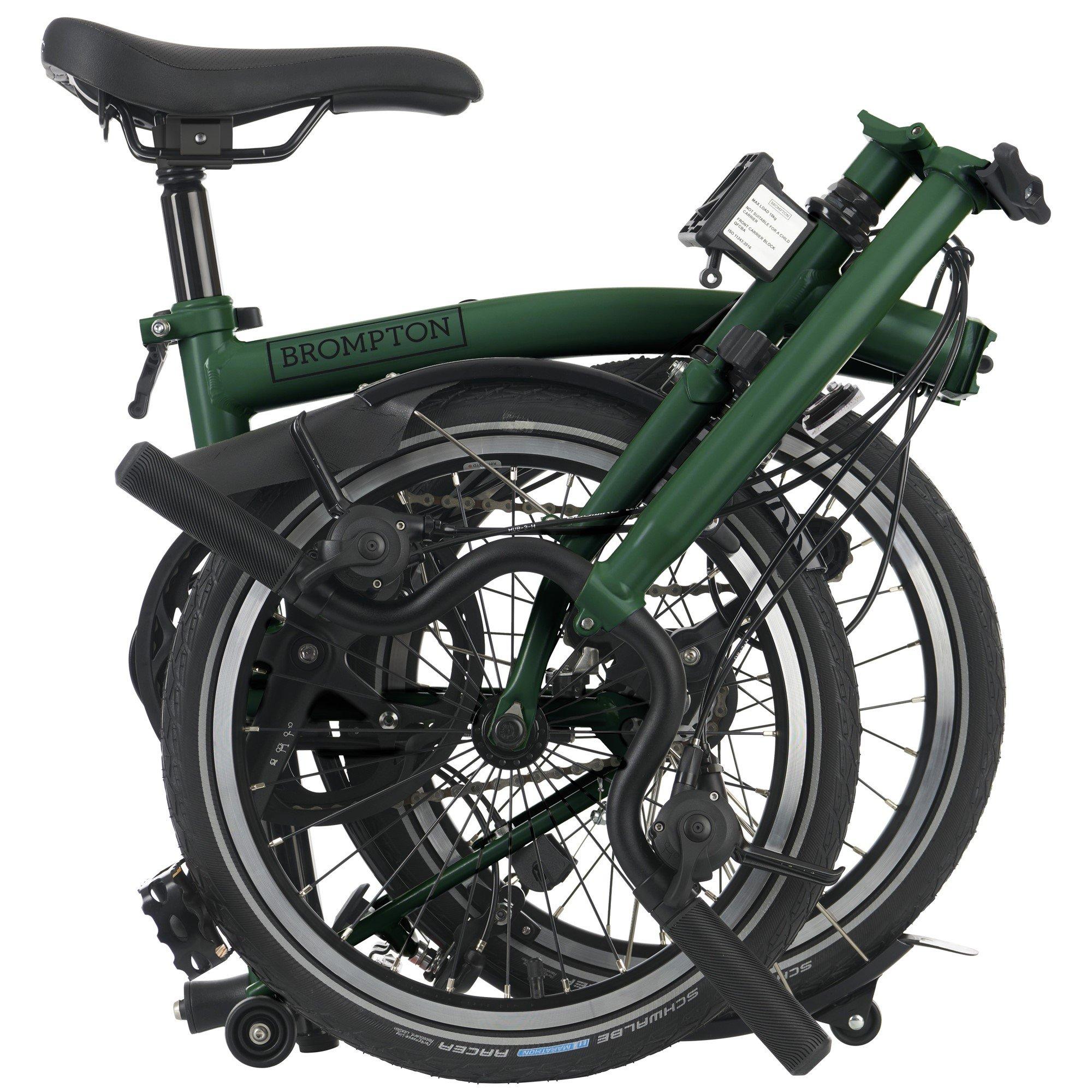 Racing Green - Brompton - C Line 6-speed - High Handlebar - Folding Bike - 3