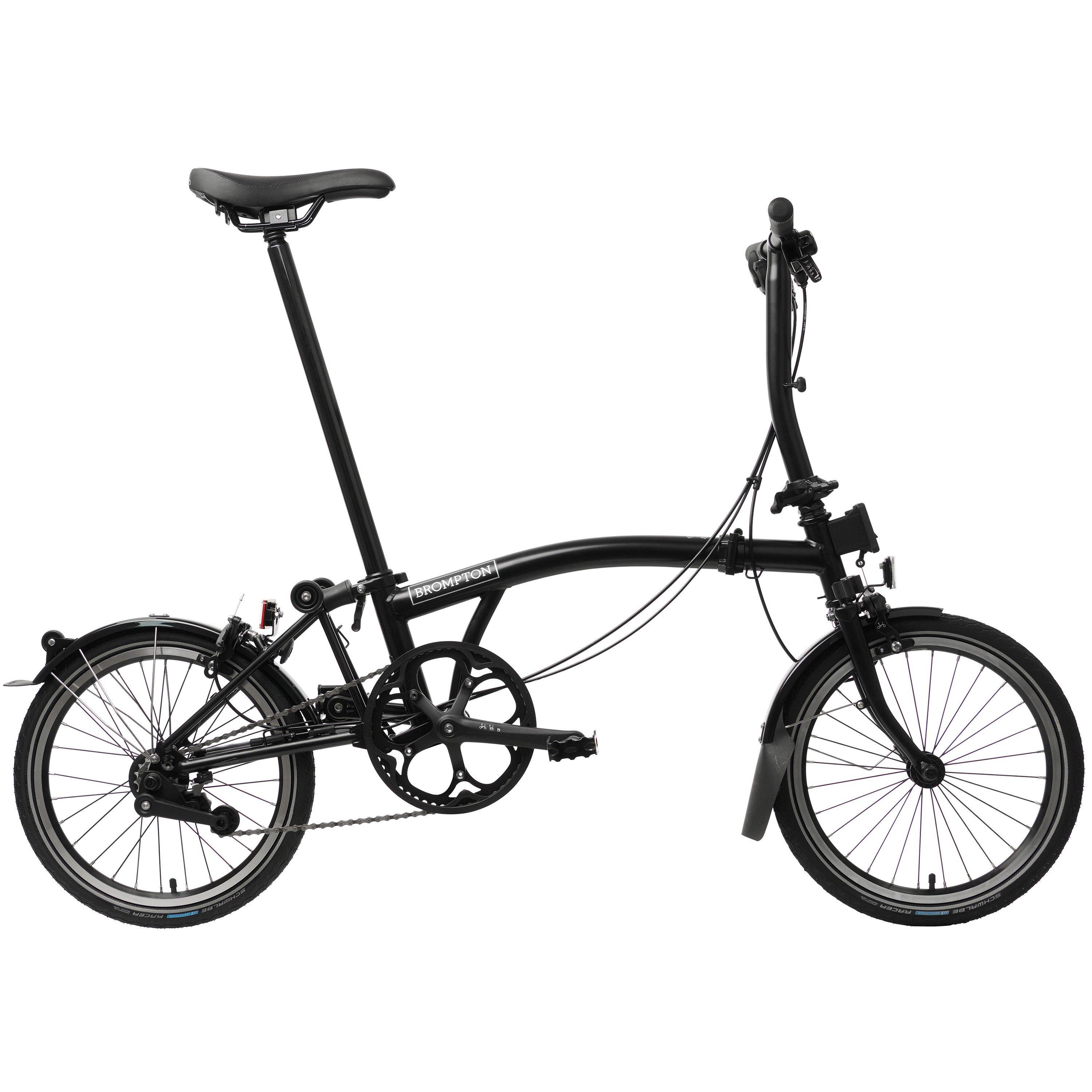 Matt Black - Brompton - C Line 2-speed - Low Handlebar - Folding Bike - 1