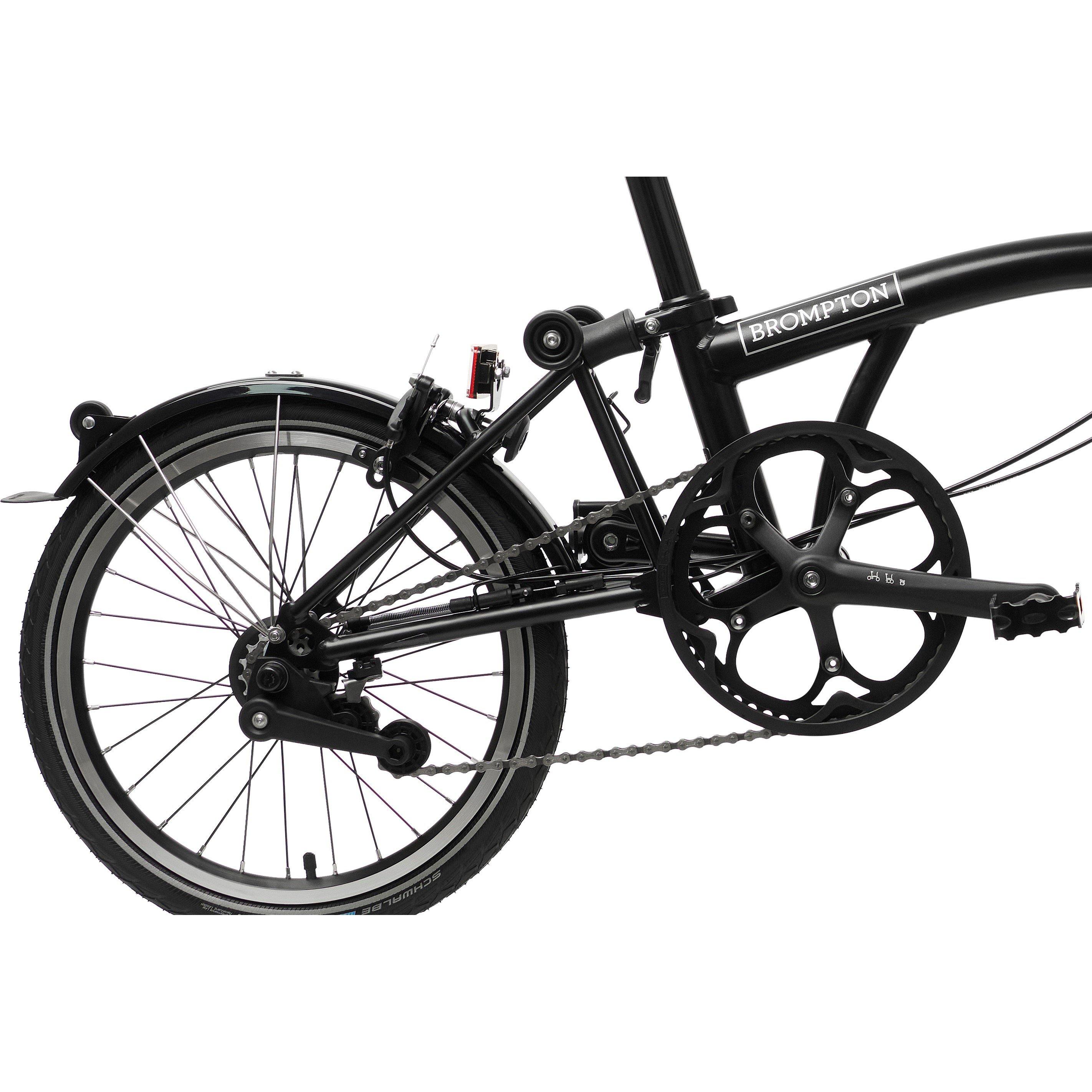 Matt Black - Brompton - C Line 2-speed - Low Handlebar - Folding Bike - 5