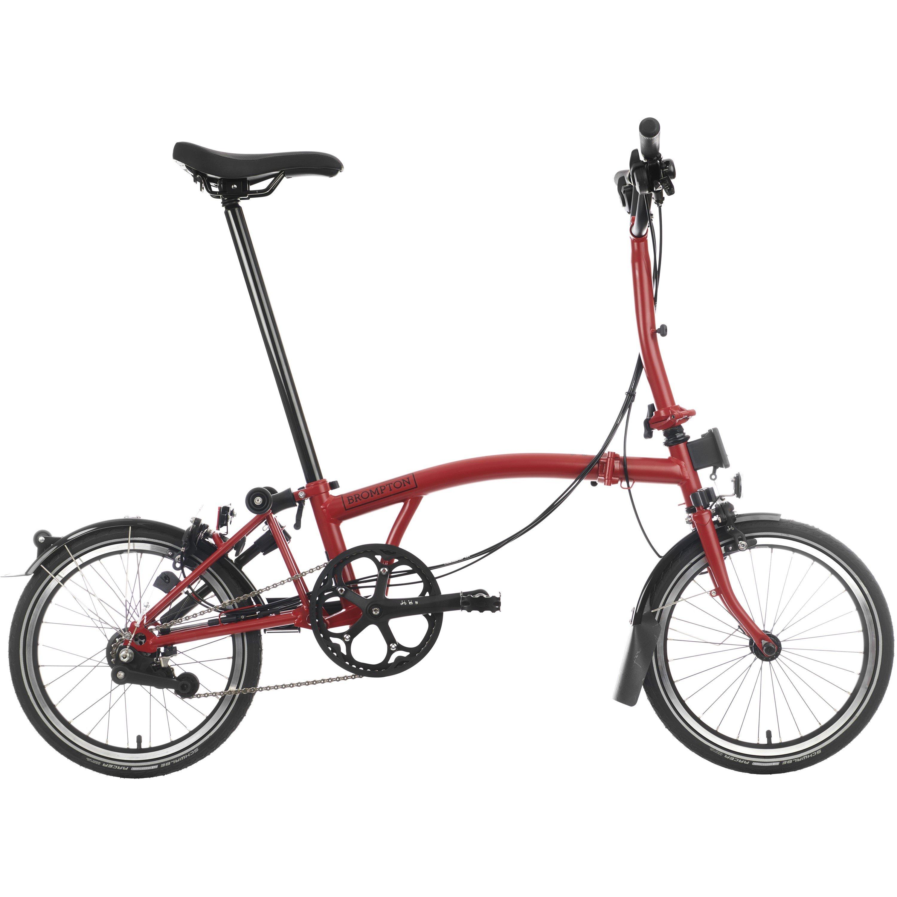 House Red - Brompton - C Line 2-speed - Mid Handlebar - Folding Bike - 1