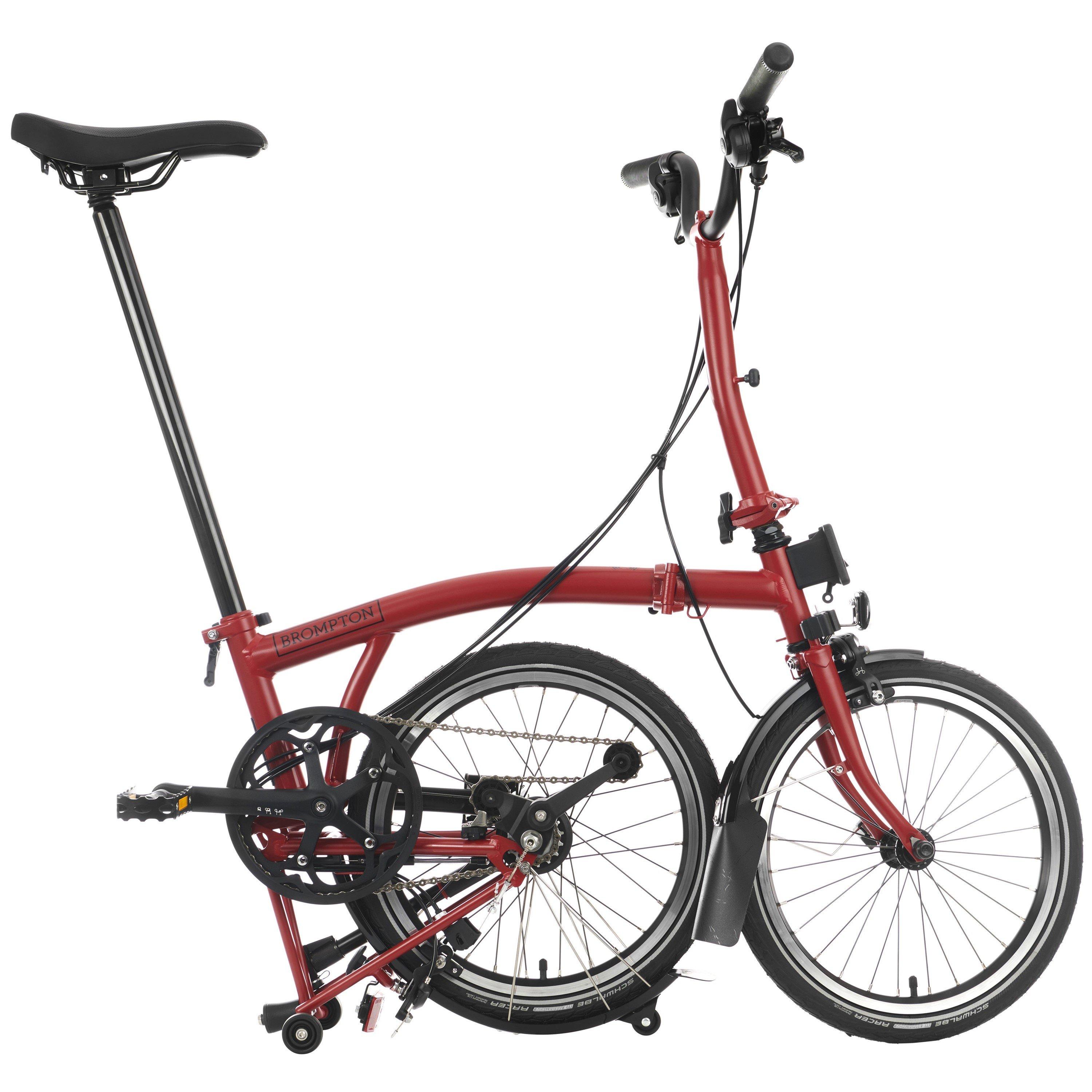 House Red - Brompton - C Line 2-speed - Mid Handlebar - Folding Bike - 3