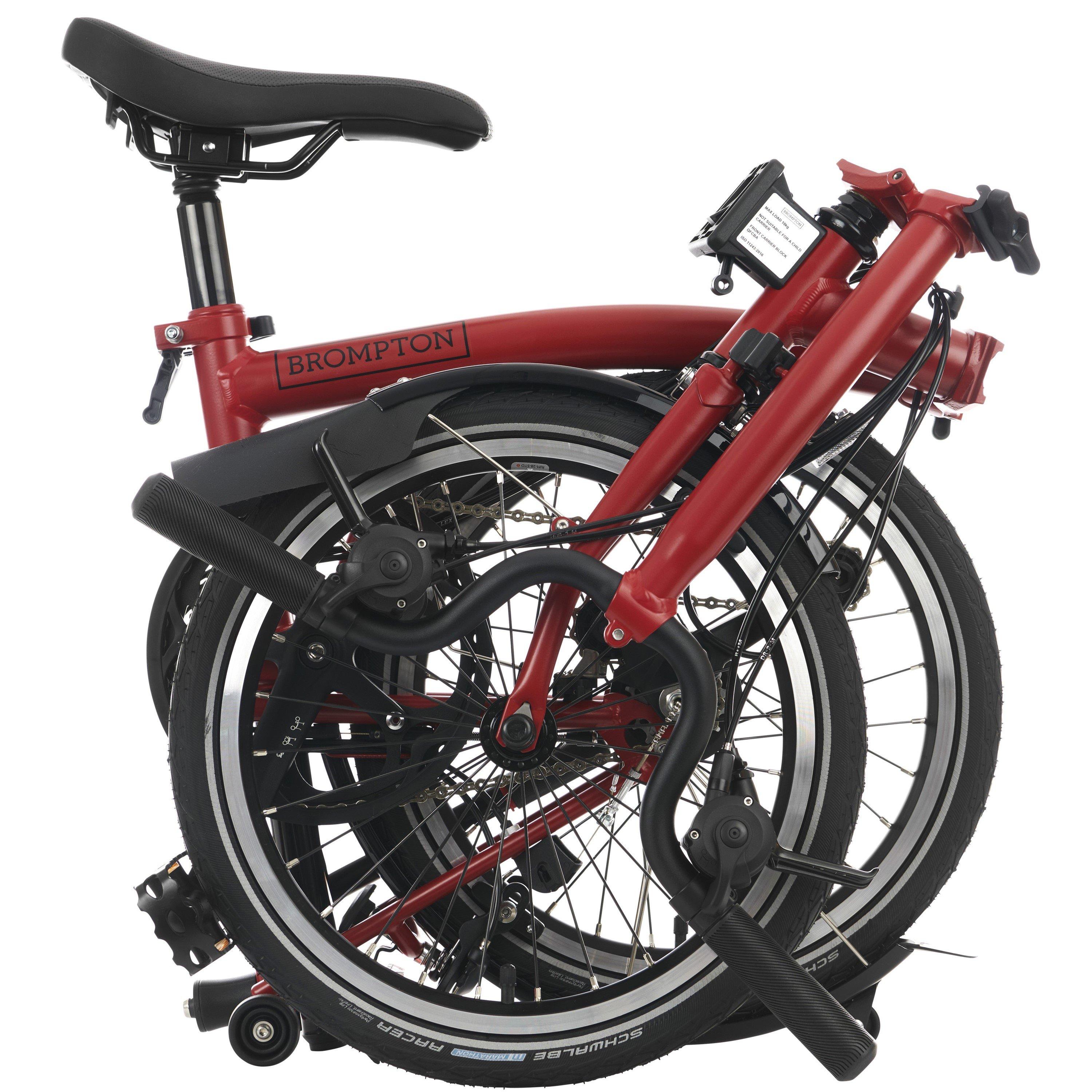 House Red - Brompton - C Line 2-speed - Mid Handlebar - Folding Bike - 4