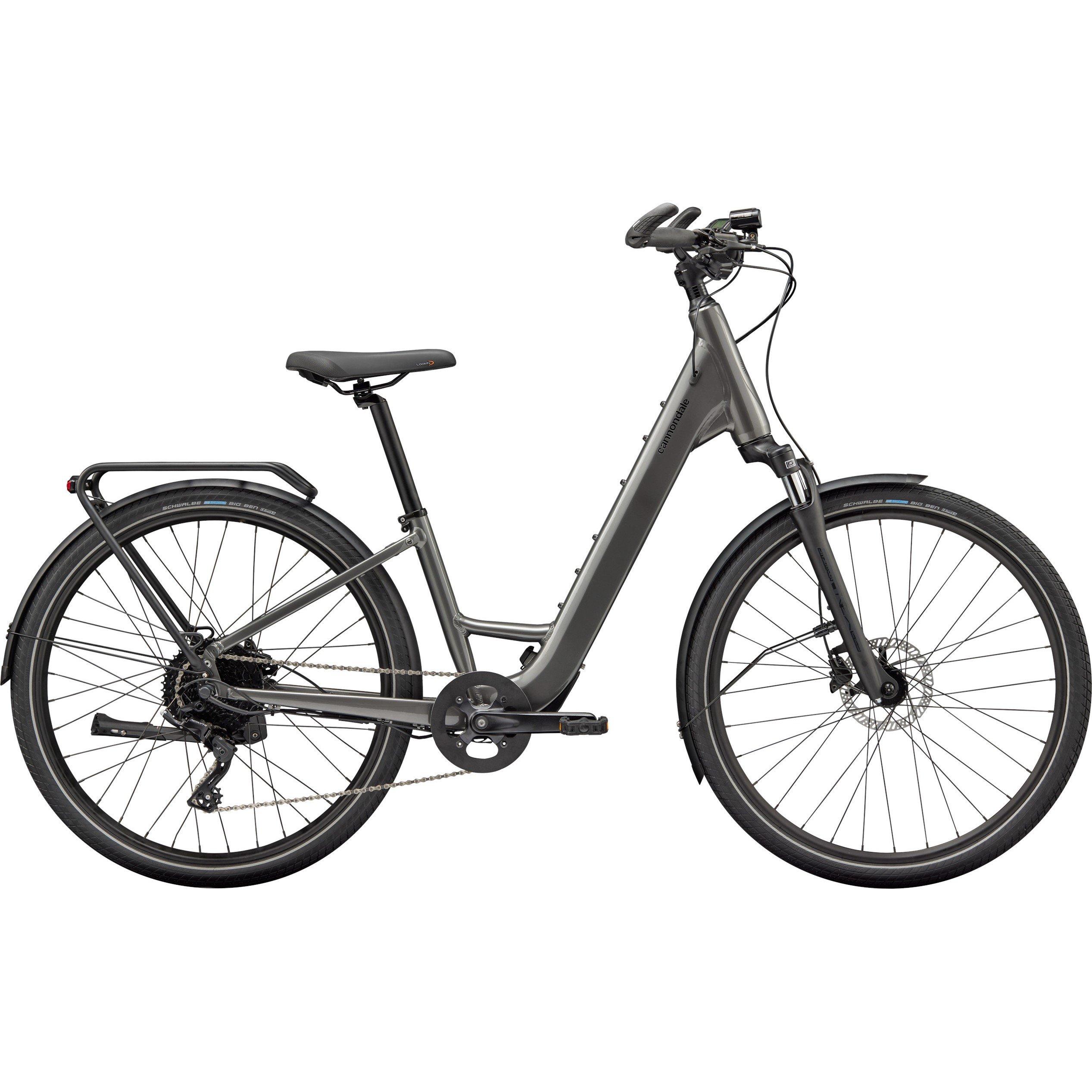 Smoke Black - Cannondale - Mavaro Neo 1 Low Step Through Hybrid Bike
