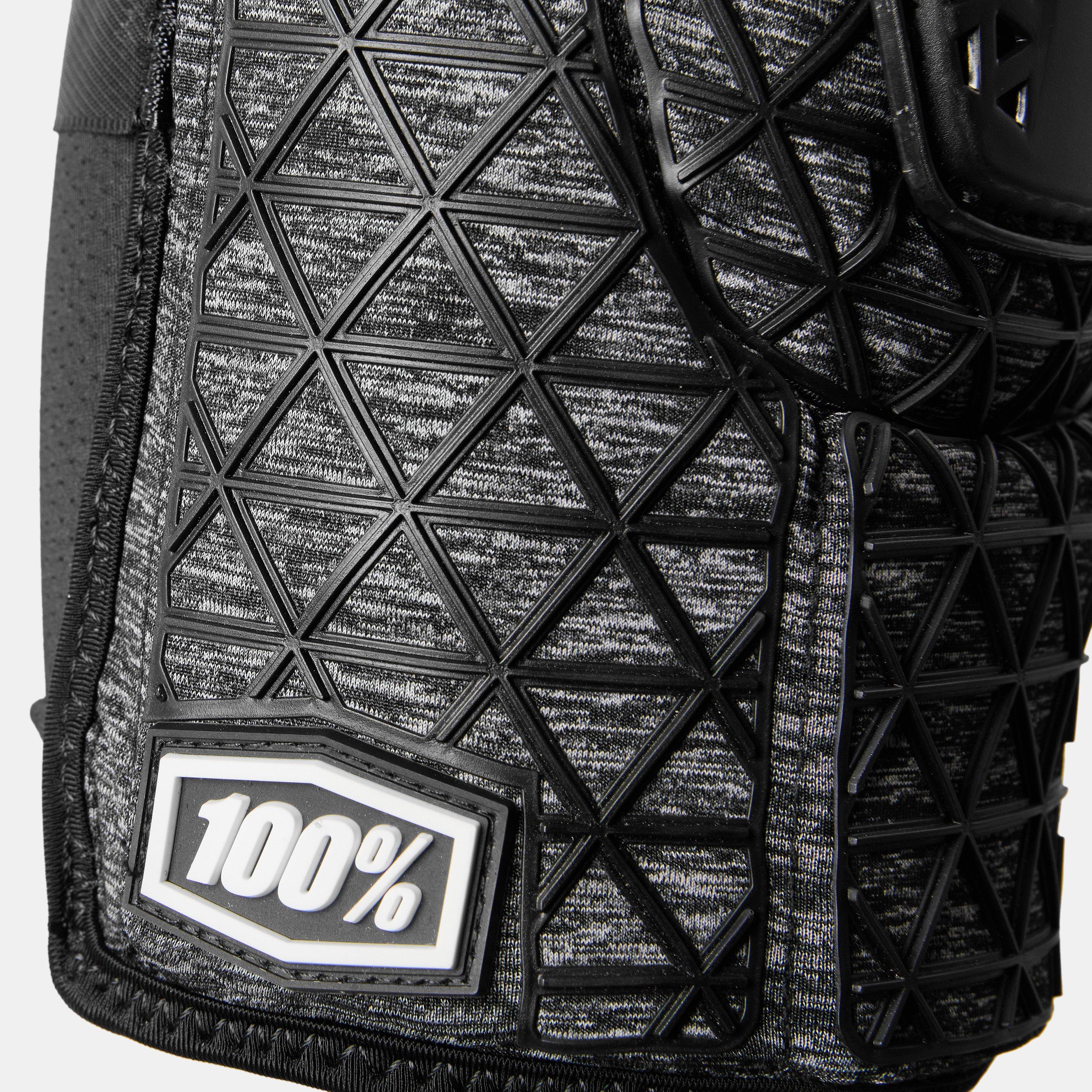Heather Grey - 100 Percent - Surpass Knee Cycling Body Armour - 3