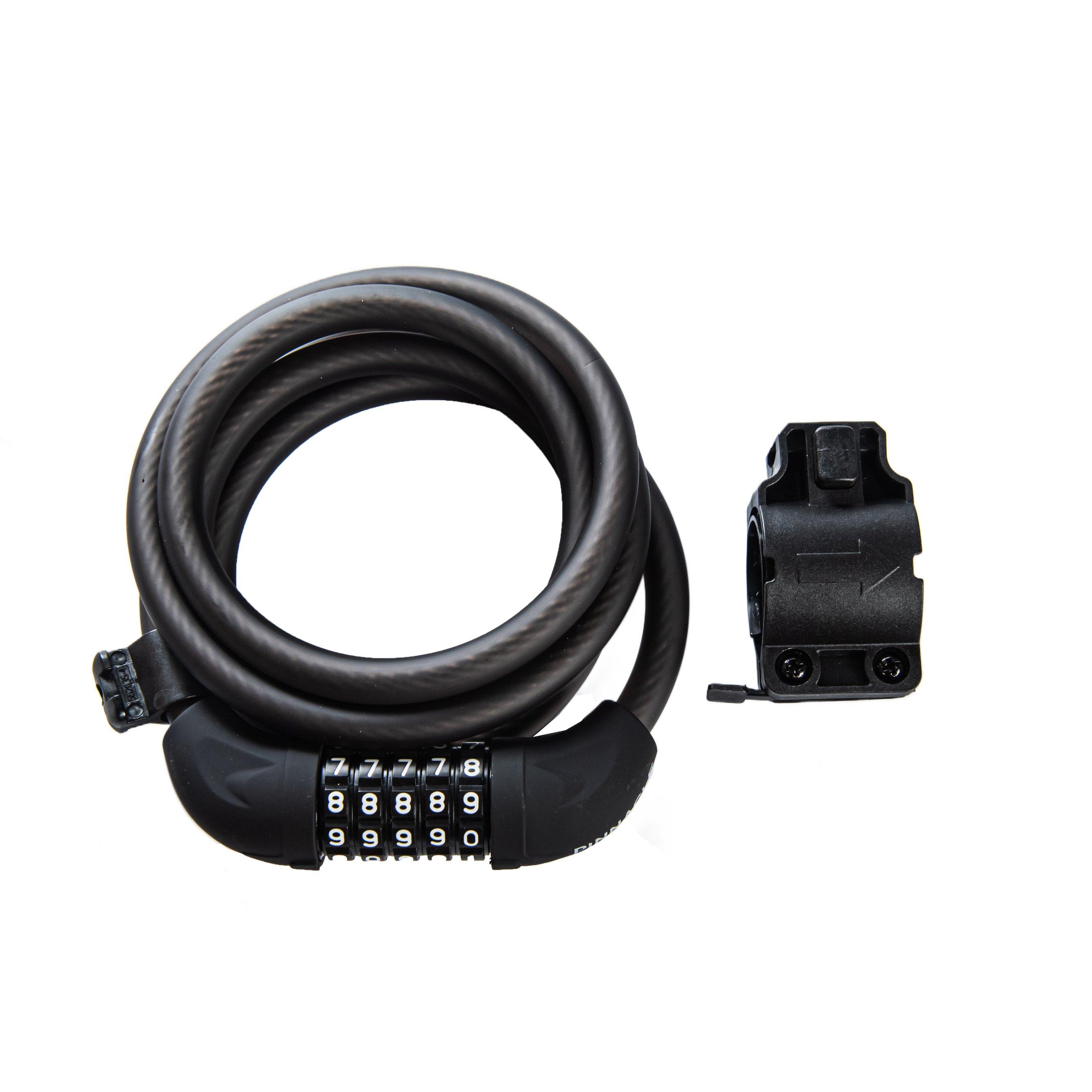 Black - Pinnacle - Combination Cable Lock (with bracket) - 1
