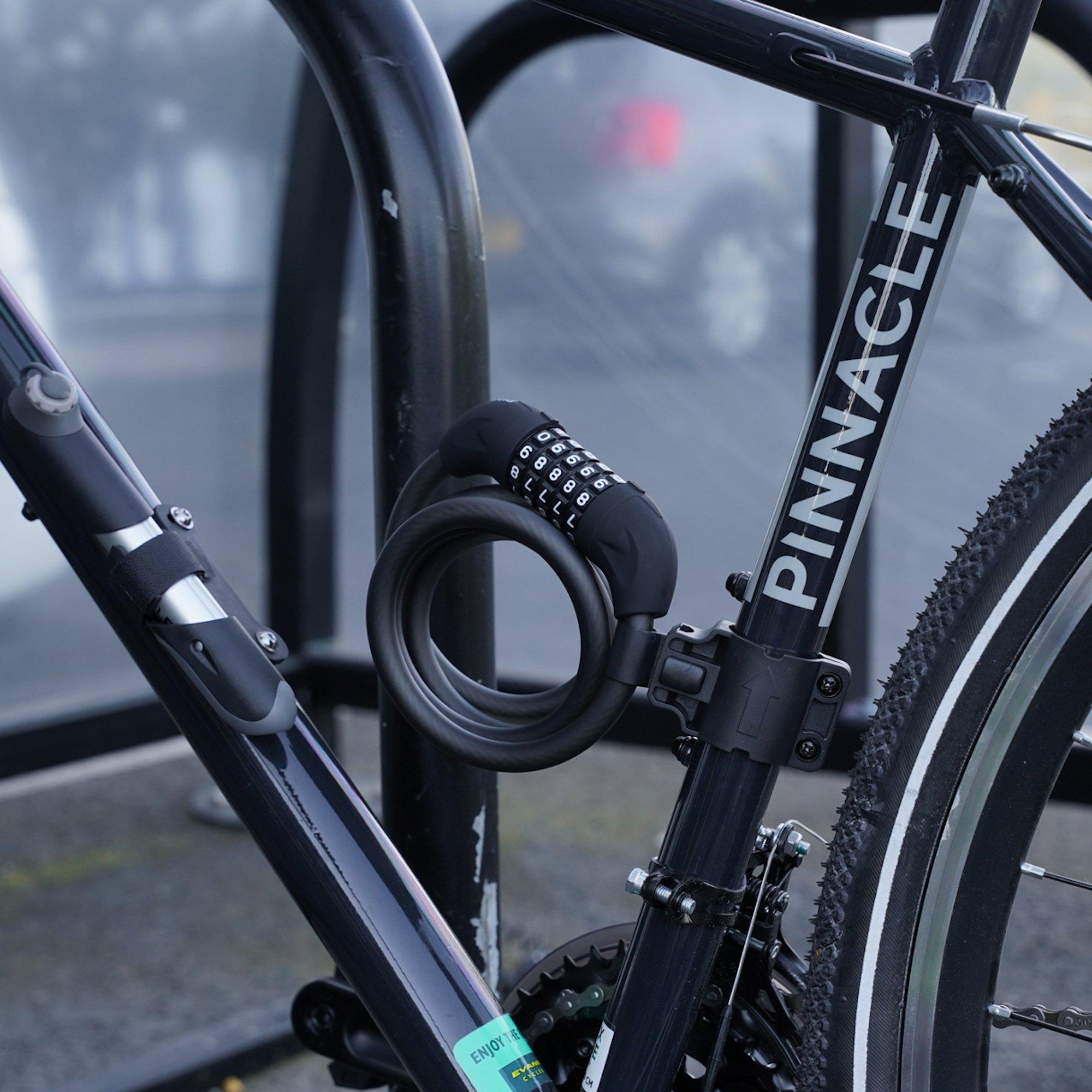 Black - Pinnacle - Combination Cable Lock (with bracket) - 2