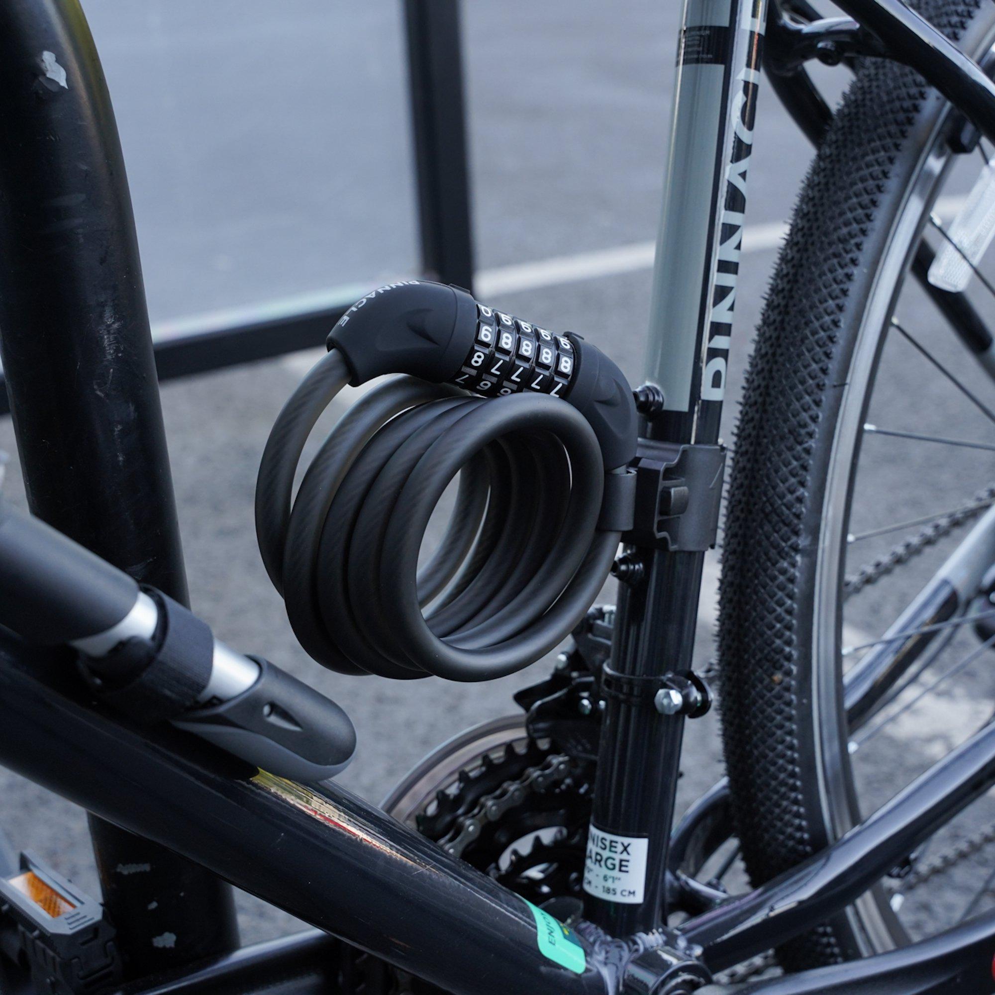 Black - Pinnacle - Combination Cable Lock (with bracket) - 3