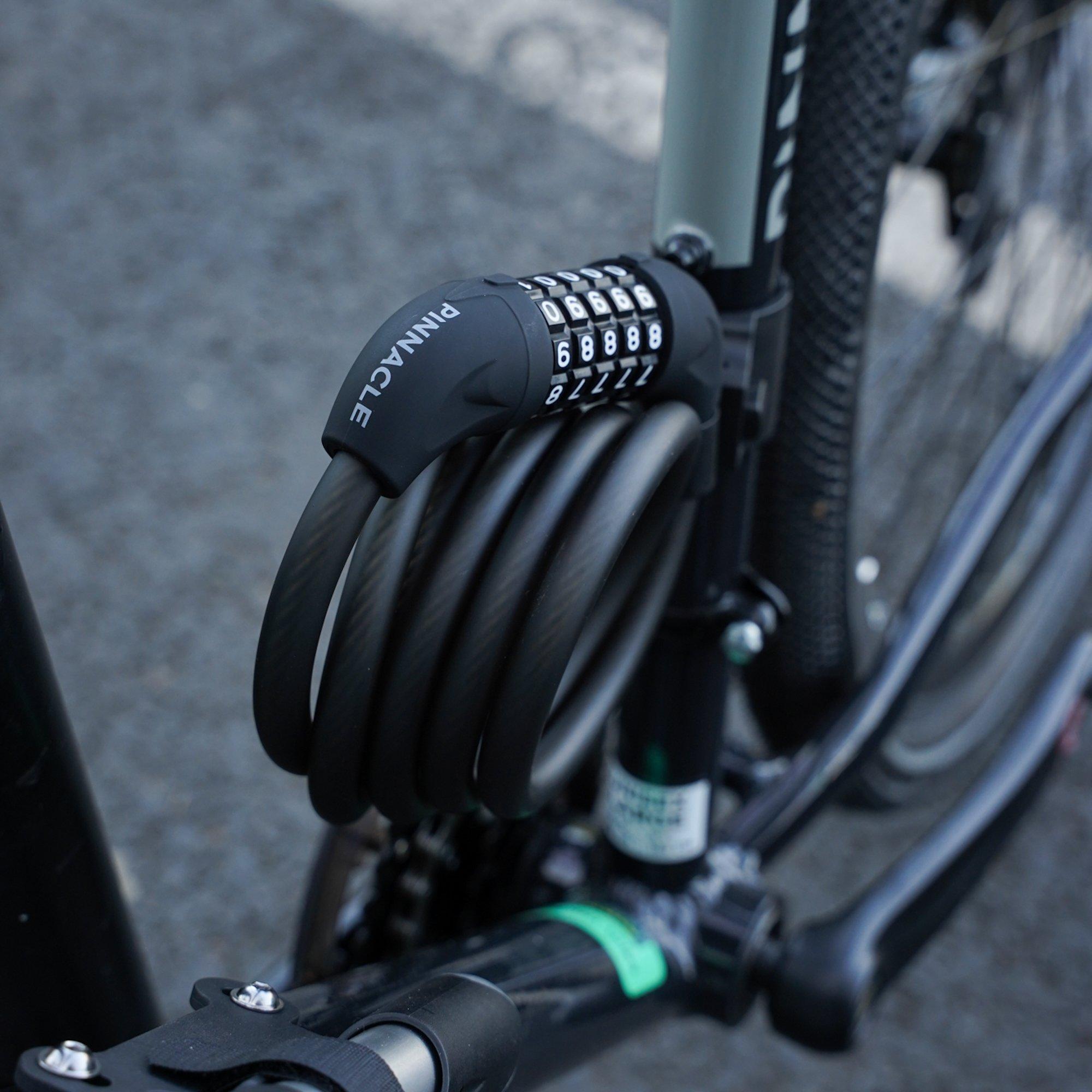 Black - Pinnacle - Combination Cable Lock (with bracket) - 4