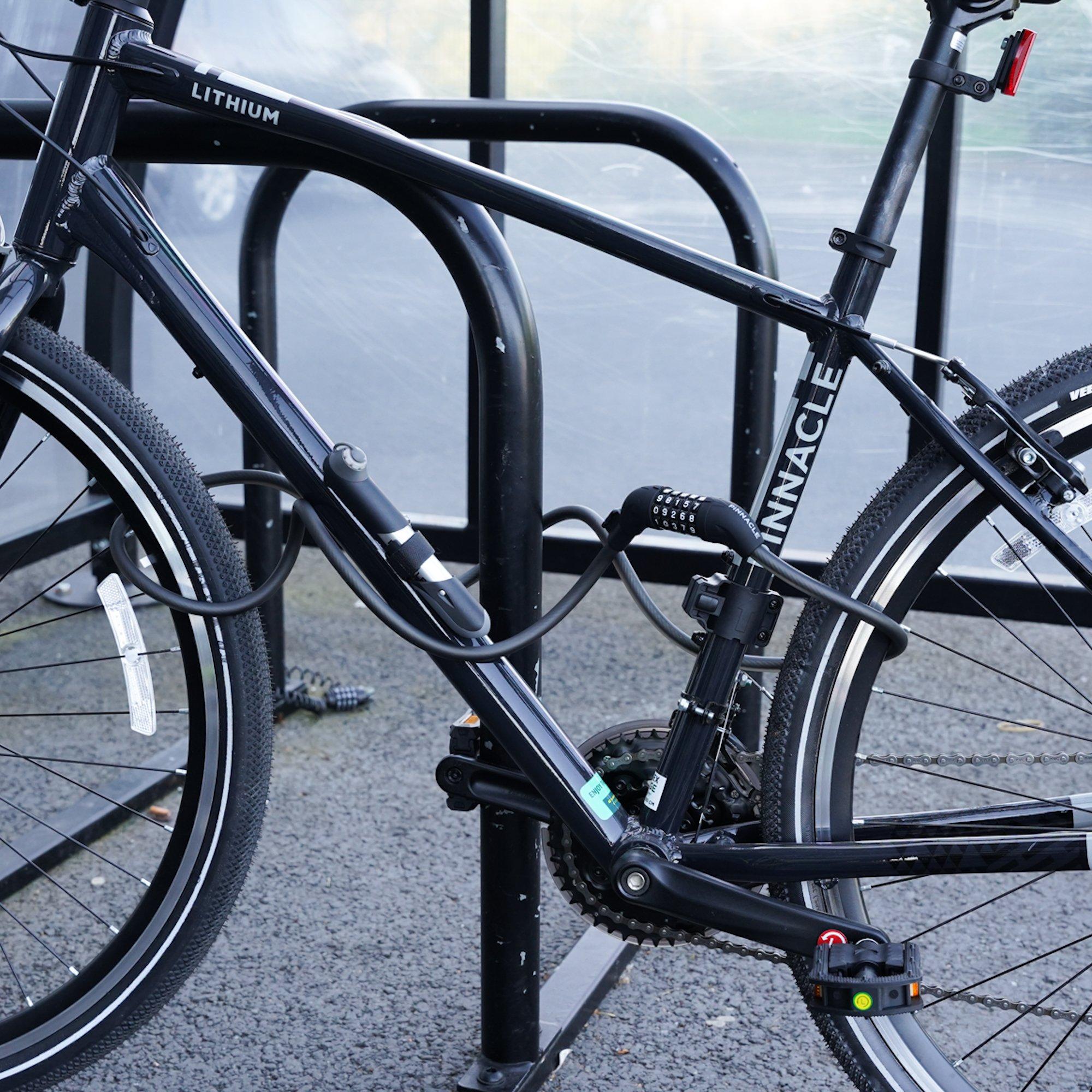 Black - Pinnacle - Combination Cable Lock (with bracket) - 5